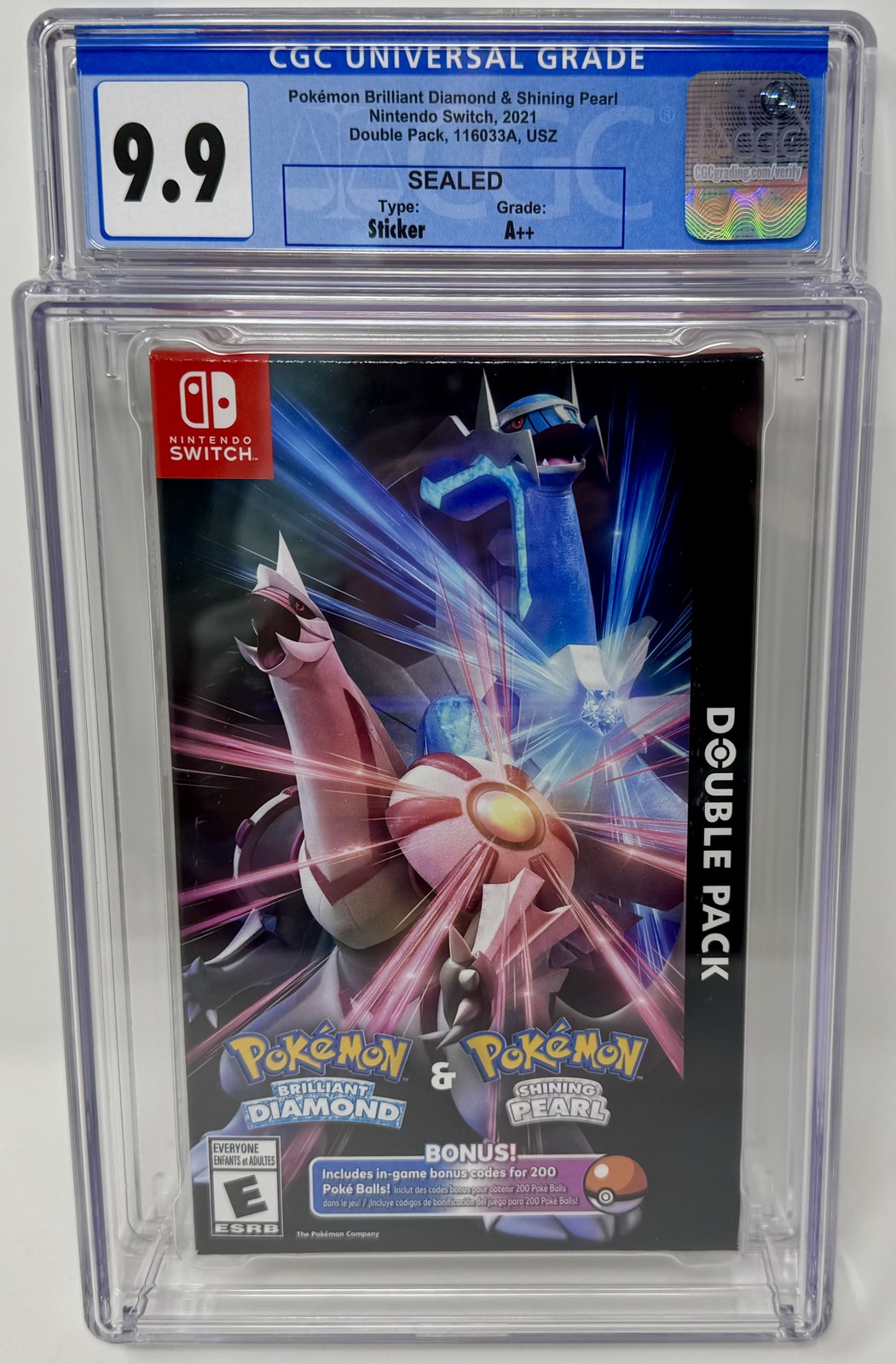 CGC Graded Pokemon Double Pack Diamond + Pearl NEW Switch (1016276008, 9.9 A++)