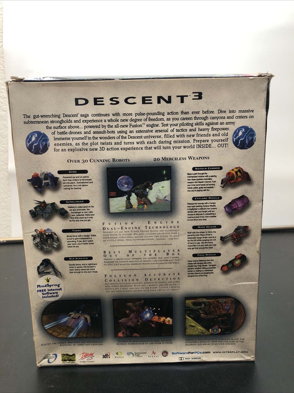 Descent 3 PC CD-ROM Game Interplay Windows 1999