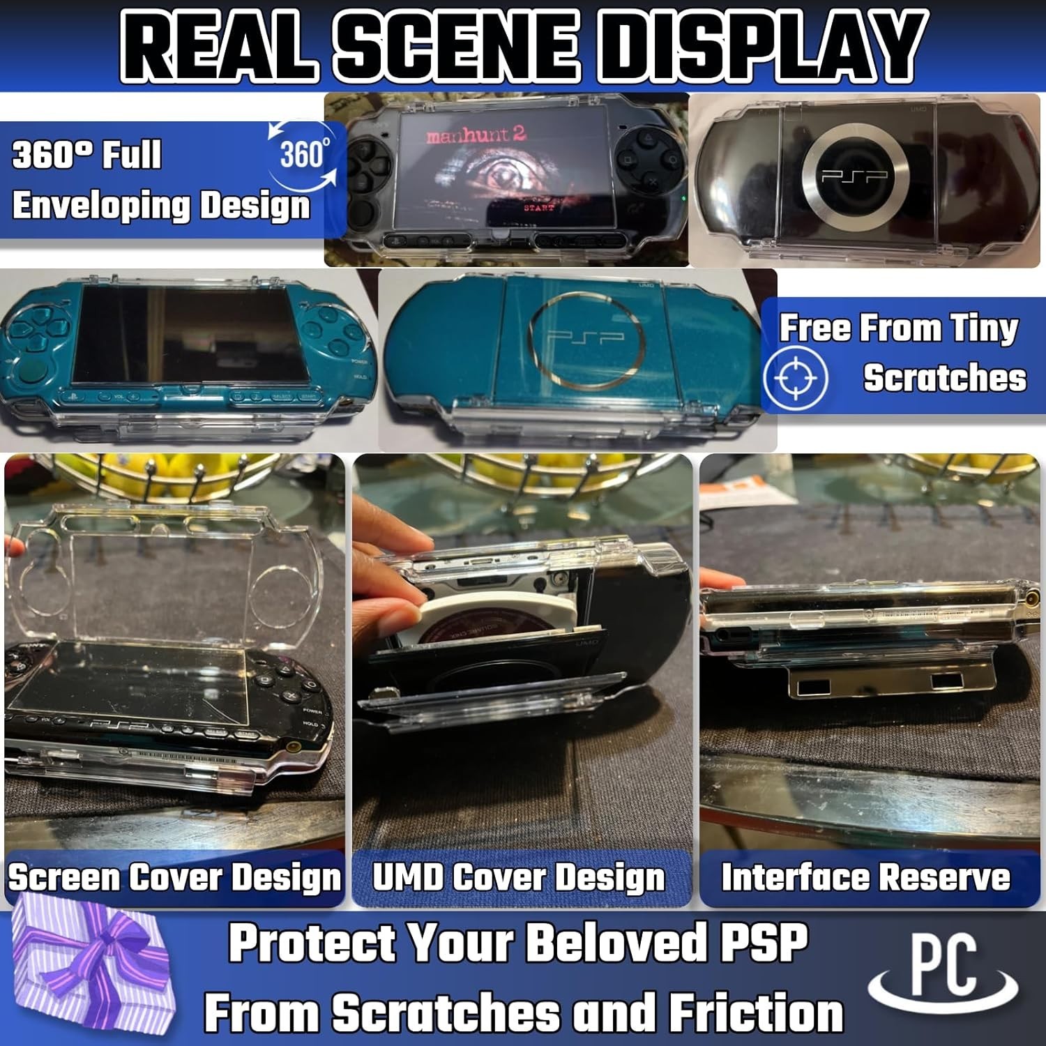 PSP 1001 Shell – Ultra-Clear, Easy Install Case for Minimalist Protection