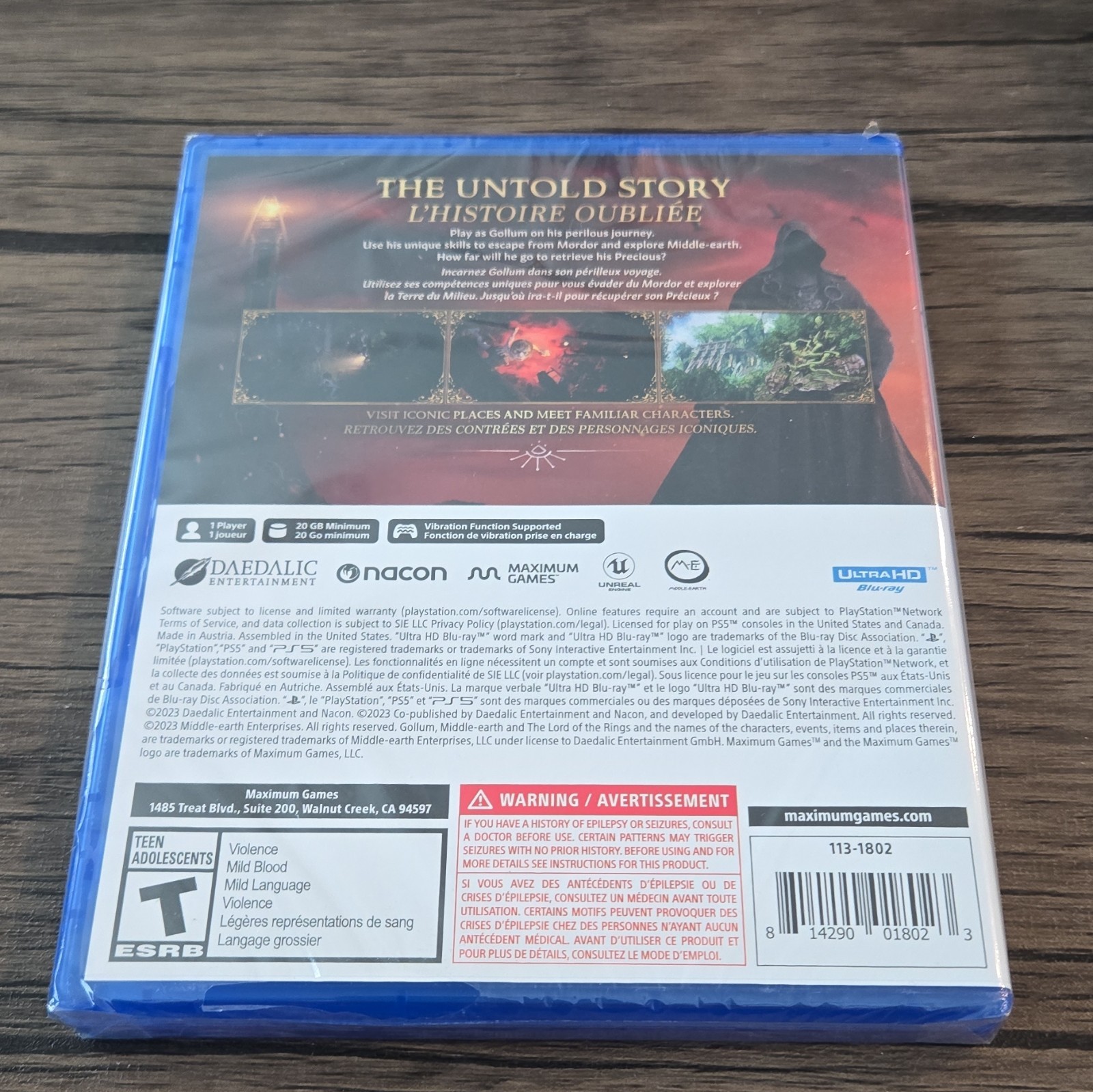 The Lord of the Rings: Gollum Action & Adventure PS5 2023 NTSC-U/C Brand New!