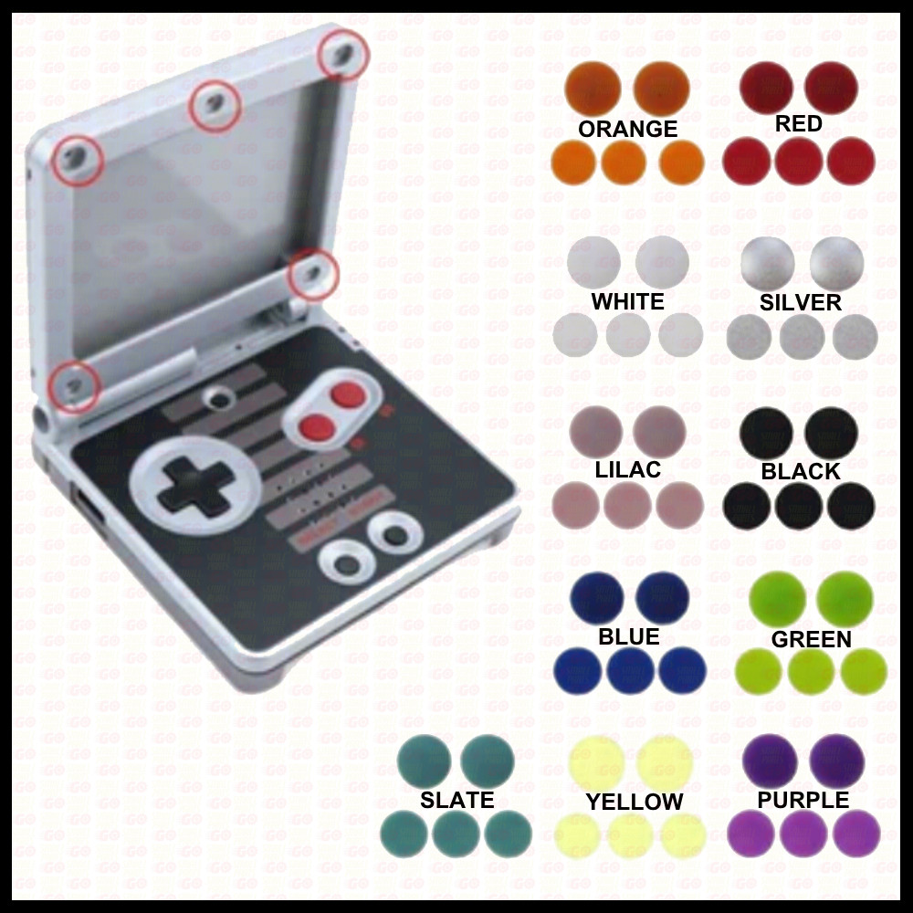 Color Screw Hole Rubber Dust Cover Plug for Nintendo GBA SP Game Boy Advance SP