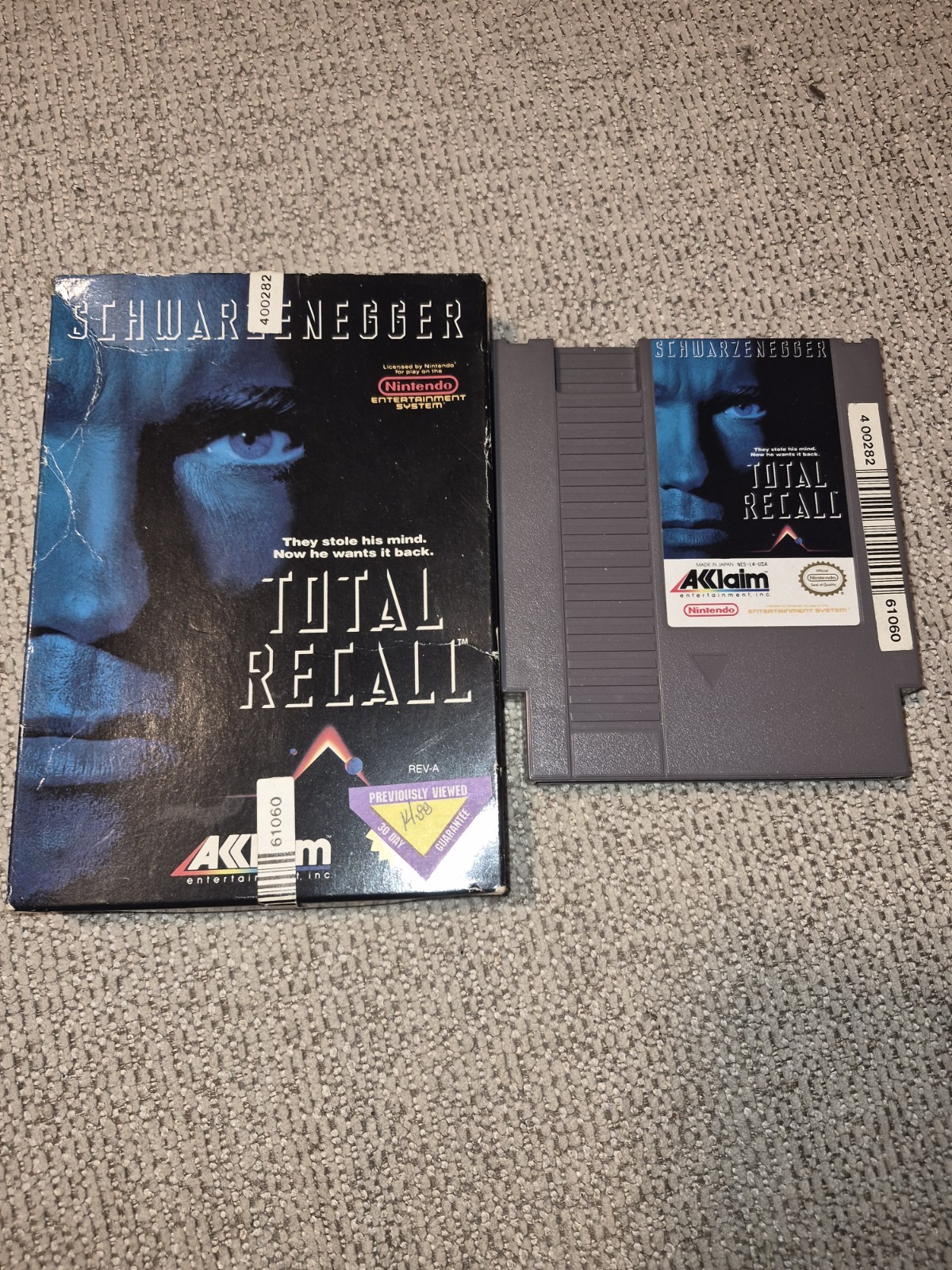 Total Recall (Nintendo Entertainment System, 1990) No Manual