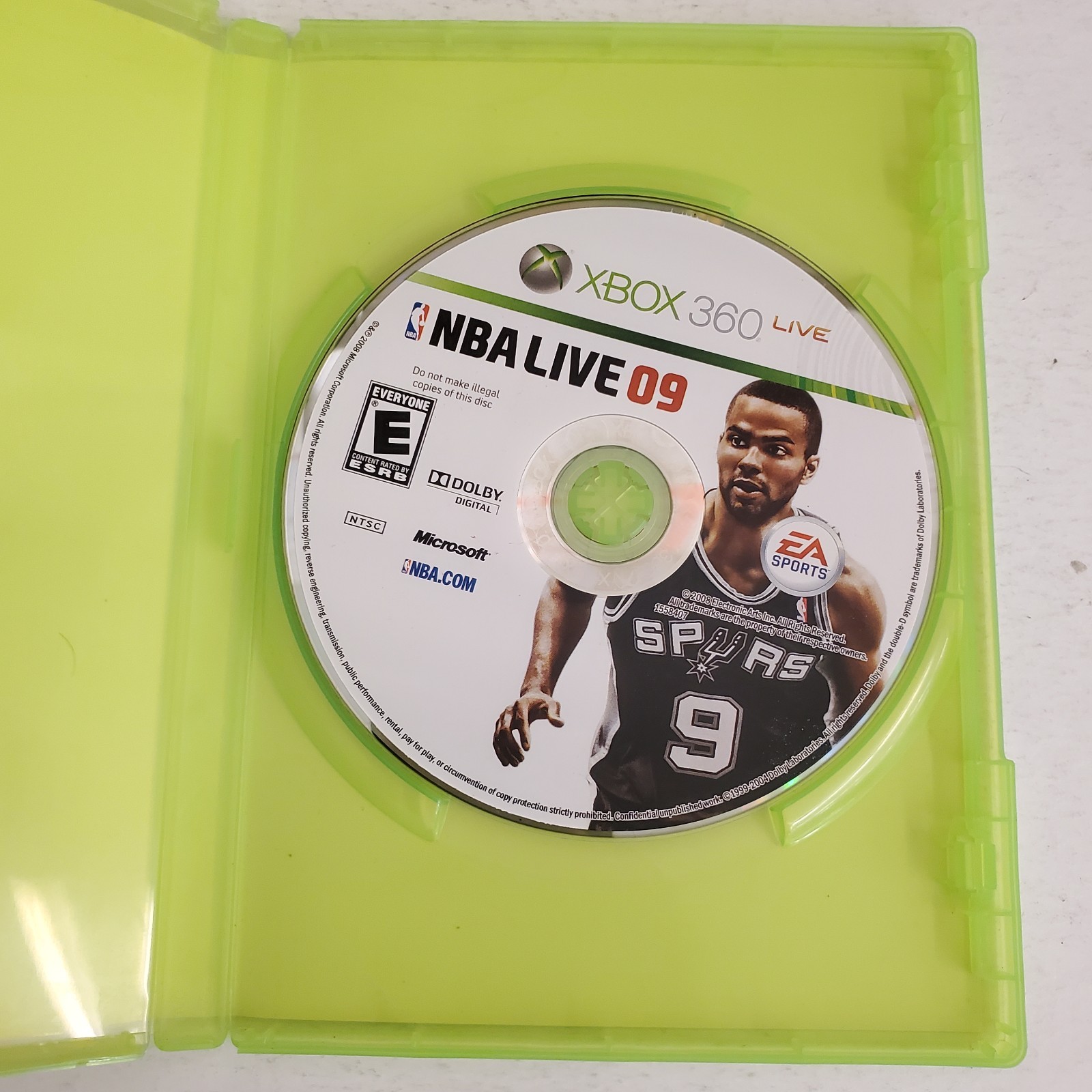 NBA Live 09 (Xbox 360) NO Manual & TESTED