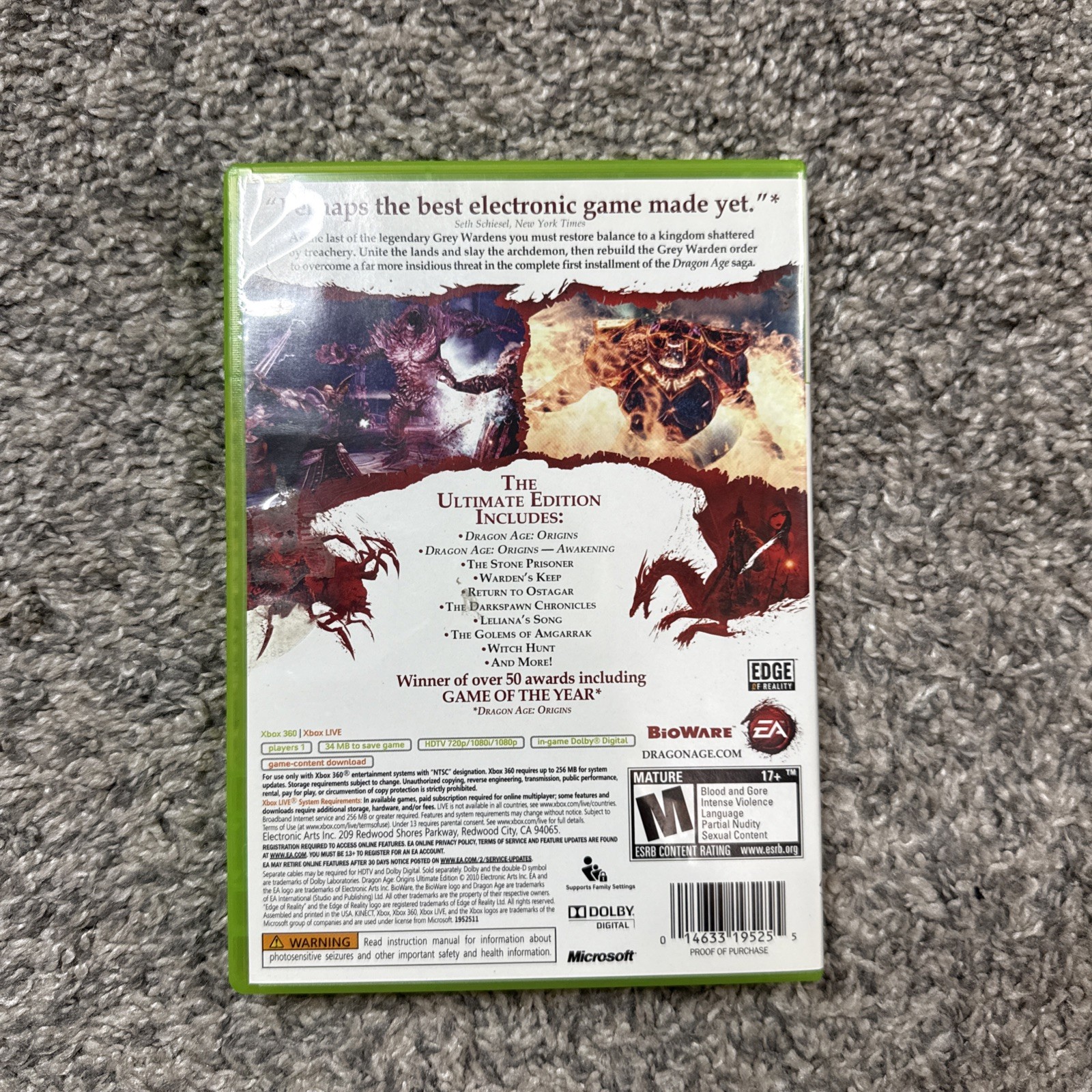 Dragon Age: Origins – Ultimate Edition (Microsoft Xbox 360, 2010) Complete