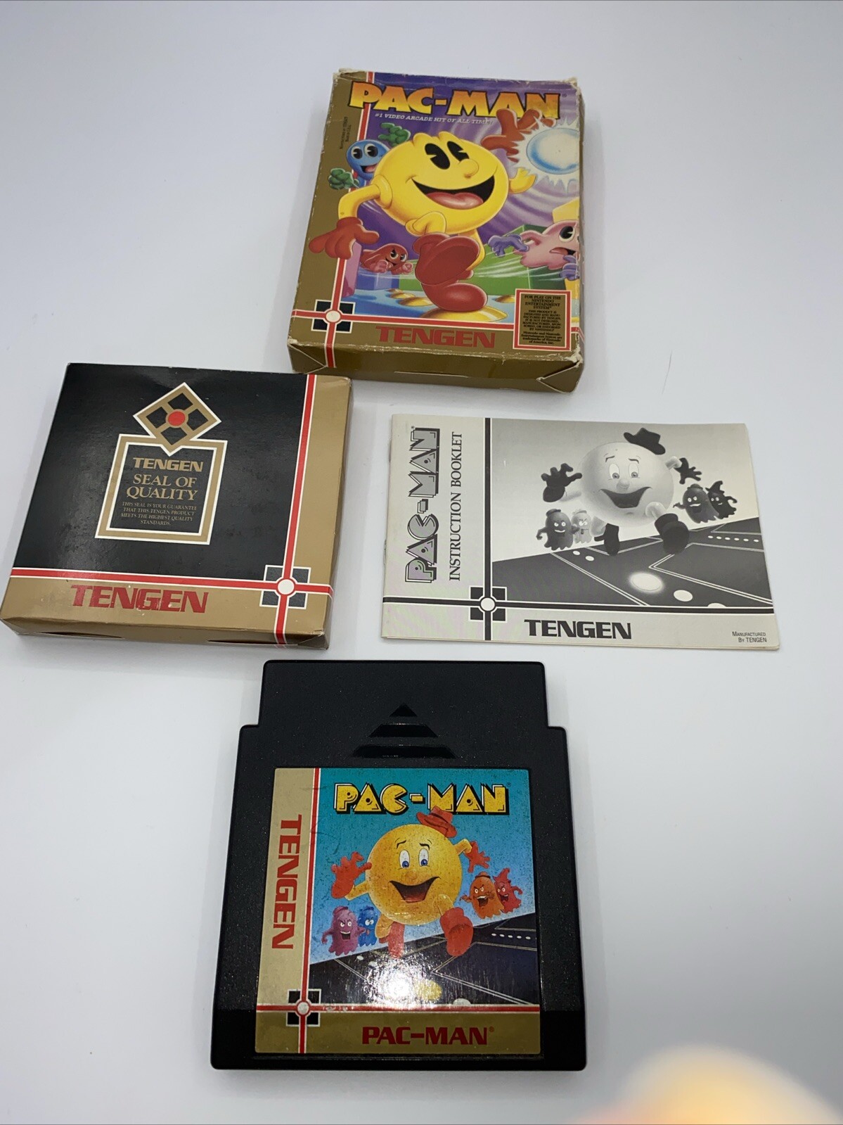 Pac-Man NES Nintendo Complete CIB! Rare Black And White Manual Tested