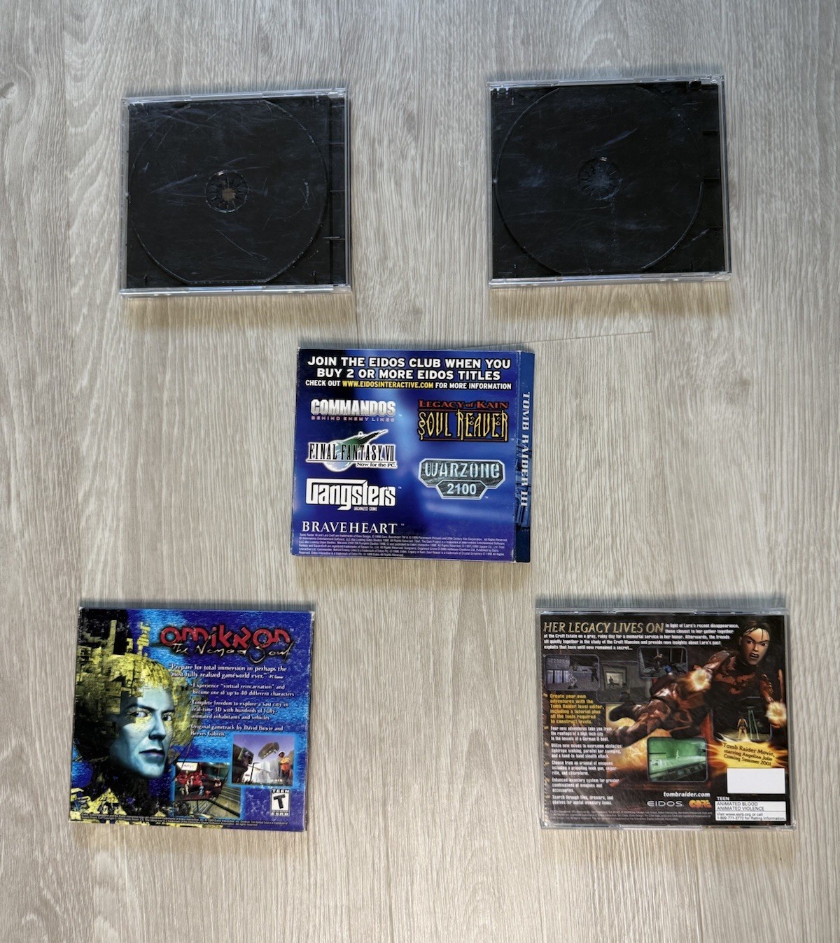 Tomb Raider Eidos Interactive Complete Collection PC Games W/ Manual Demo Tested