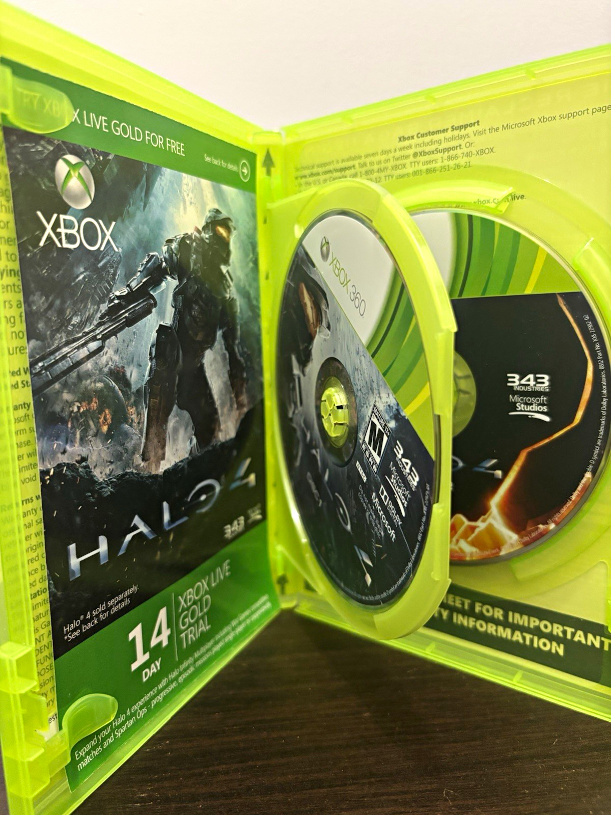 Halo 4 Xbox 360 CIB 2-Disc NTSC-U/C M 2012 Shooter Multiplayer