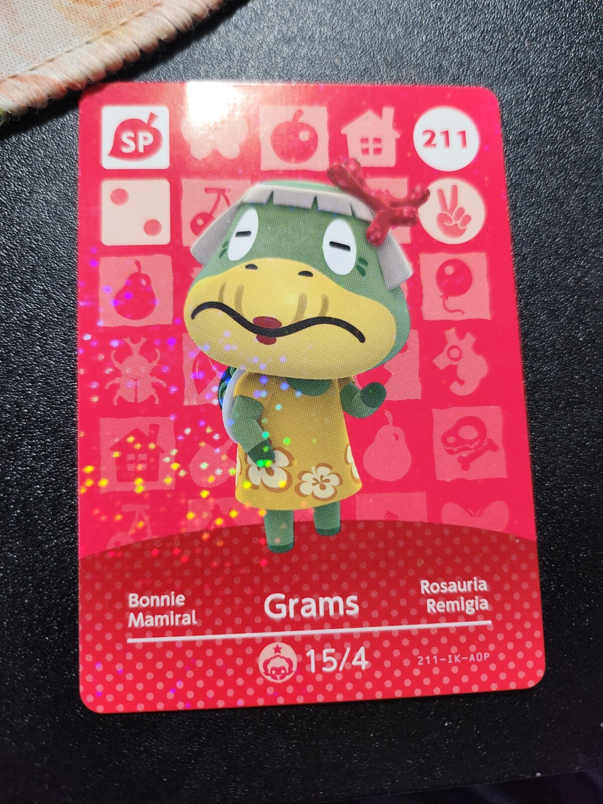 Grams # 211 Animal Crossing Amiibo Card Series 3 MINT NEVER SCANNED!
