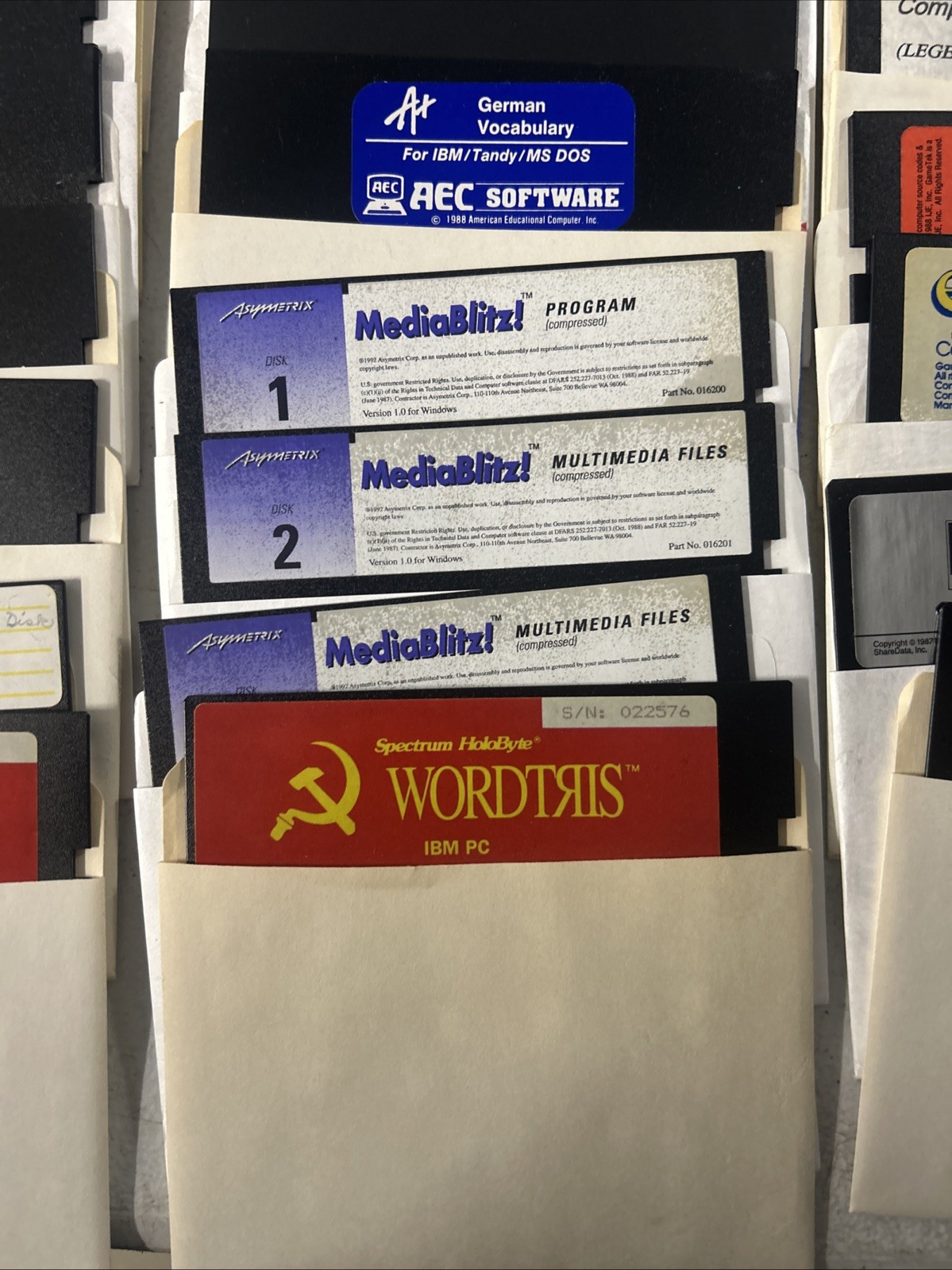 Commodore 64 Floppy Disks With Games Selling As Is for Blank Disk LOT Of 60