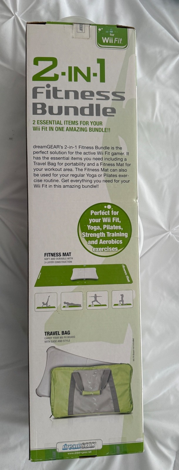 NIB DREAMGEAR 2-IN-1 FITNESS BUNDLE FOR WIIFIT, SEALED BOX