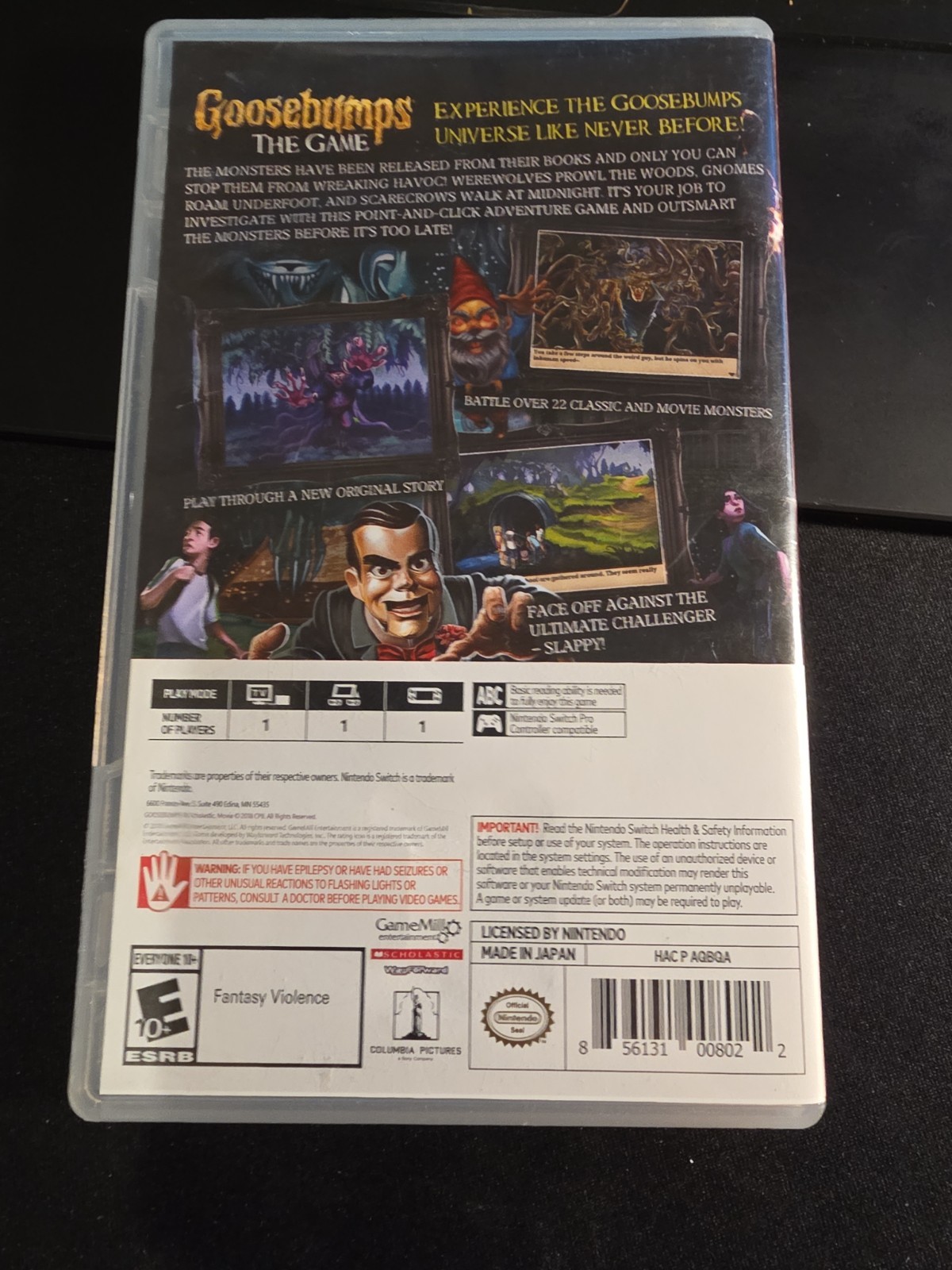 Goosebumps The Game (Nintendo Switch, 2018)