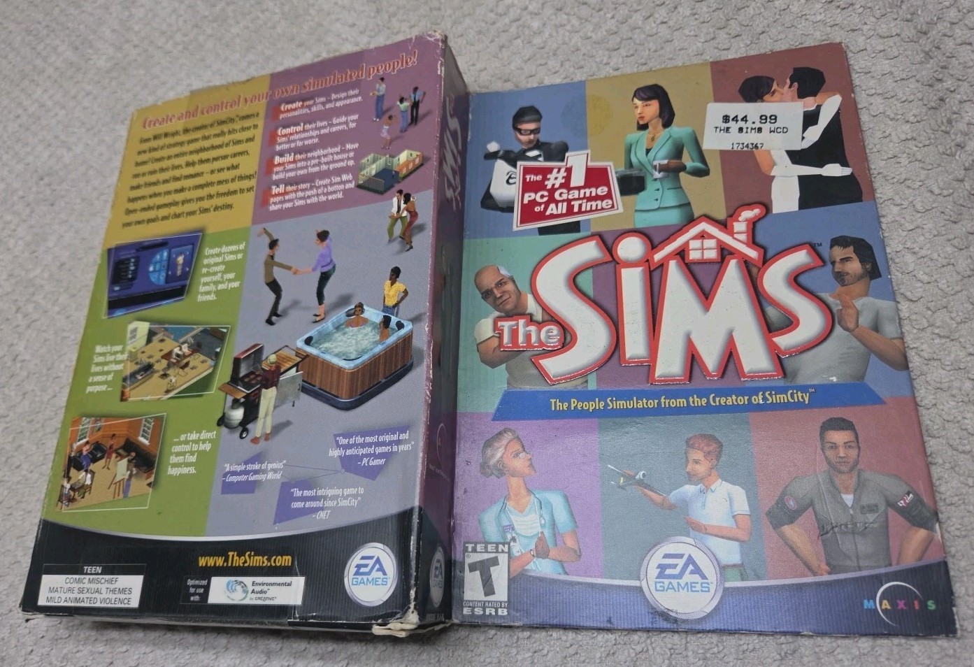 CIB The Sims The People Simulator Big Box PC 2000 w/ Manual, Inserts and Mailer