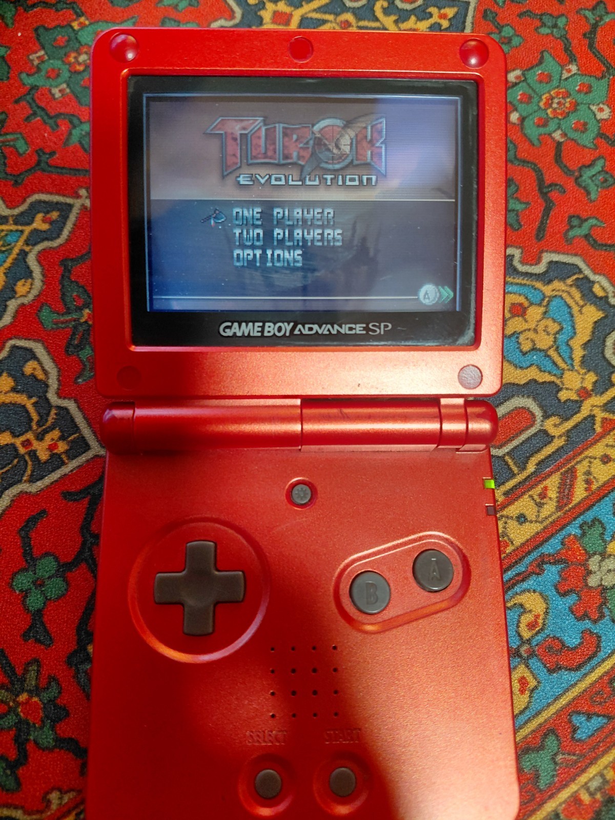 Flame Red Game Boy Advance SP AGS – 001 + Games Pokemon Super Mario Nintendo LOT