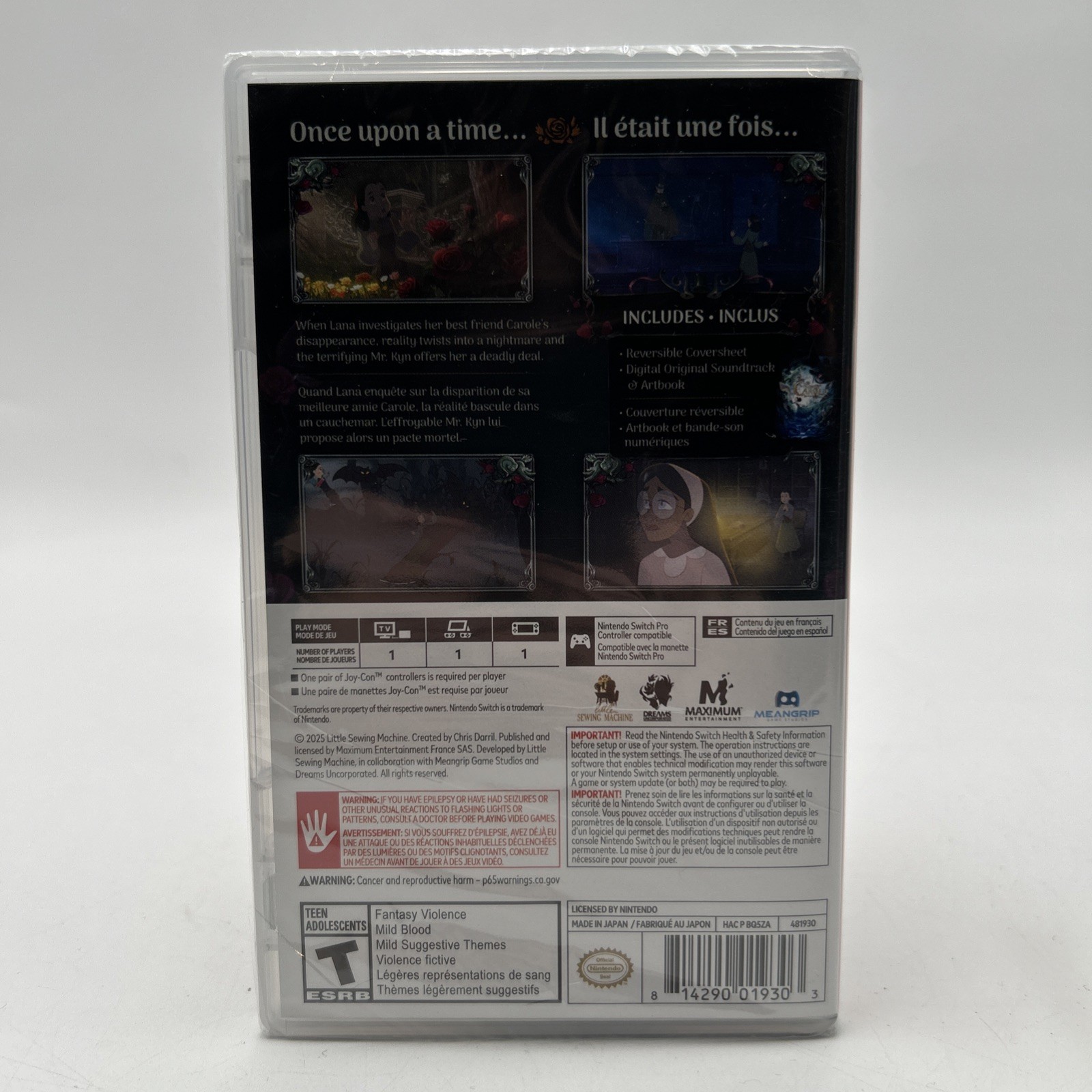 Bye Sweet Carole – Nintendo Switch New Factory Sealed