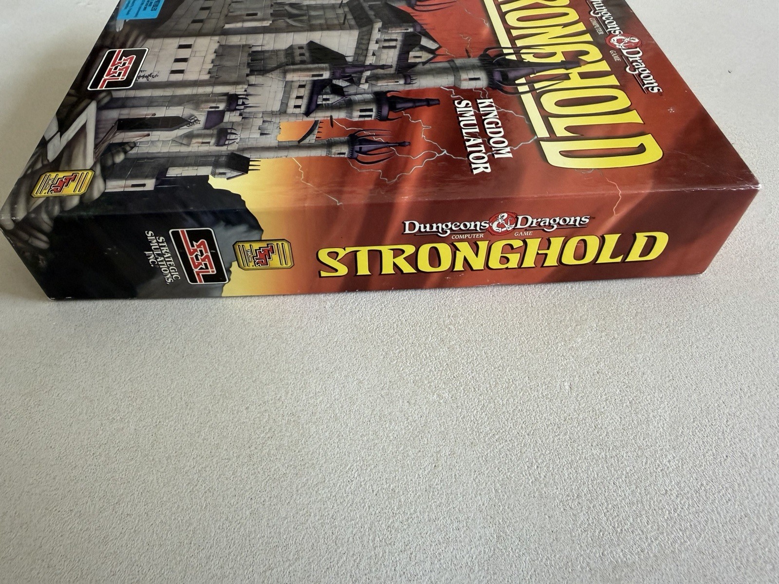 SSI Dungeons Dragons Stronghold MS-DOS 3.5″ Floppy PC 1993 Big Box