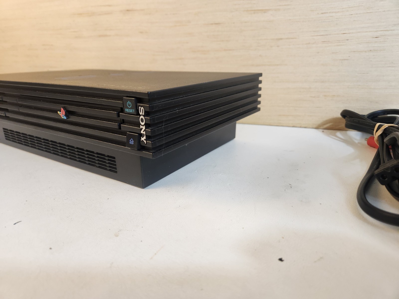Sony PlayStation 2 PS2 Fat Console SCPH-39001 w/ Network Adapter & 8MB Card