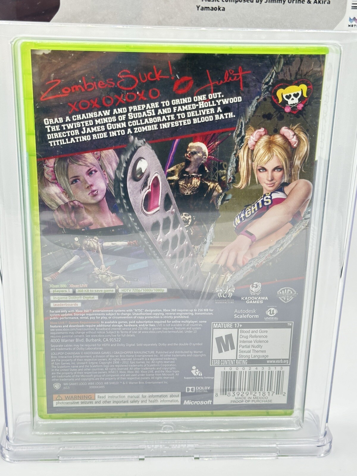 Lollipop Chainsaw for Xbox 360- Factory SEALED WATA 9.8 A++