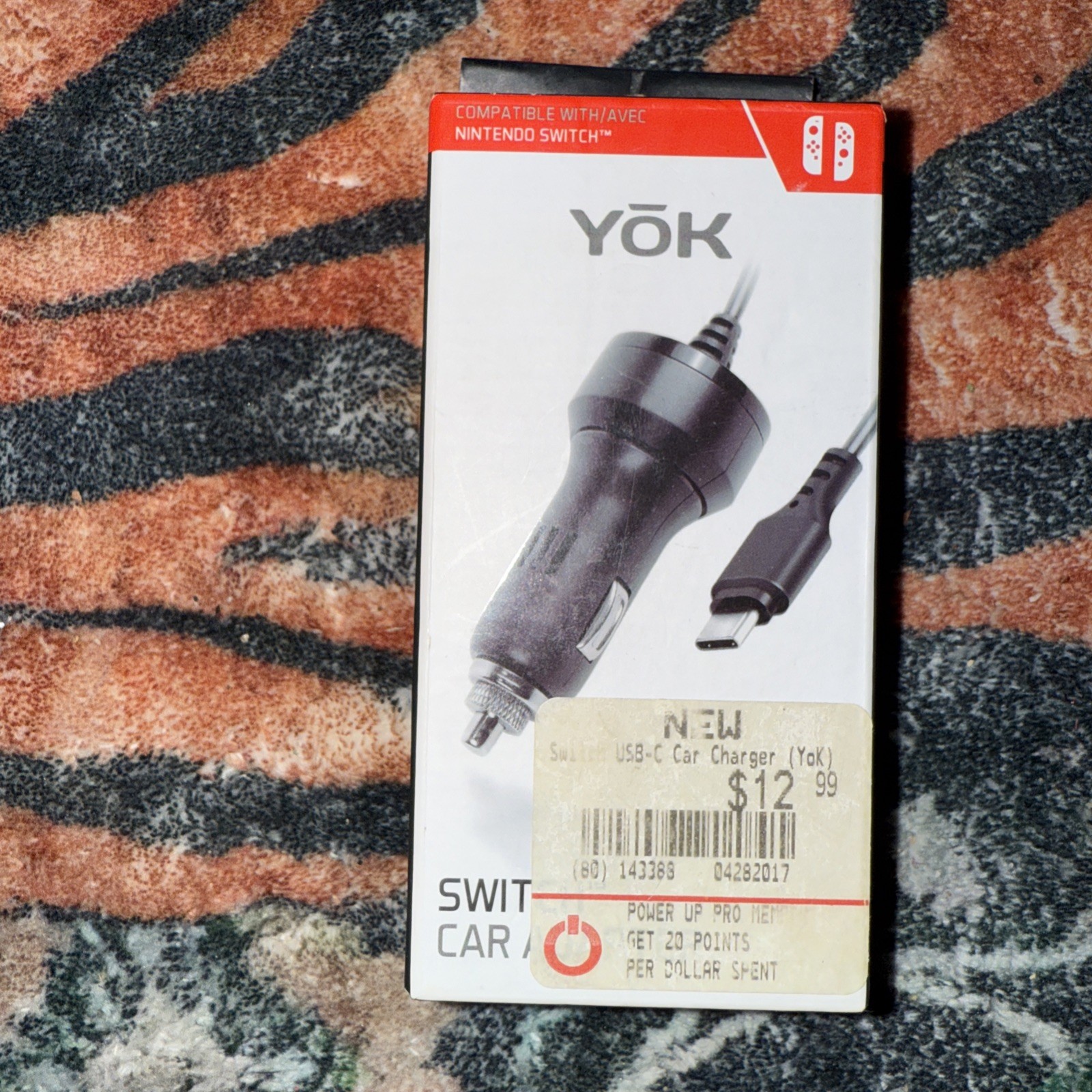 Nintendo Switch Car Adapter Yok USB-C 5V 2A 3′