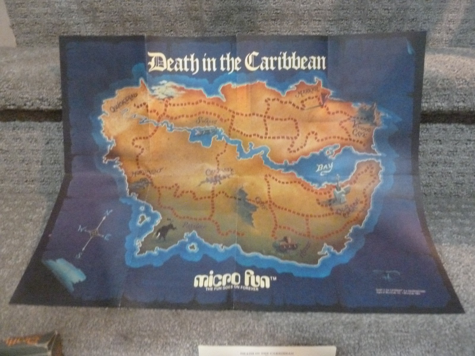 1983 Death in the Caribbean Commodore 64 Disk Complete RARE vintage game