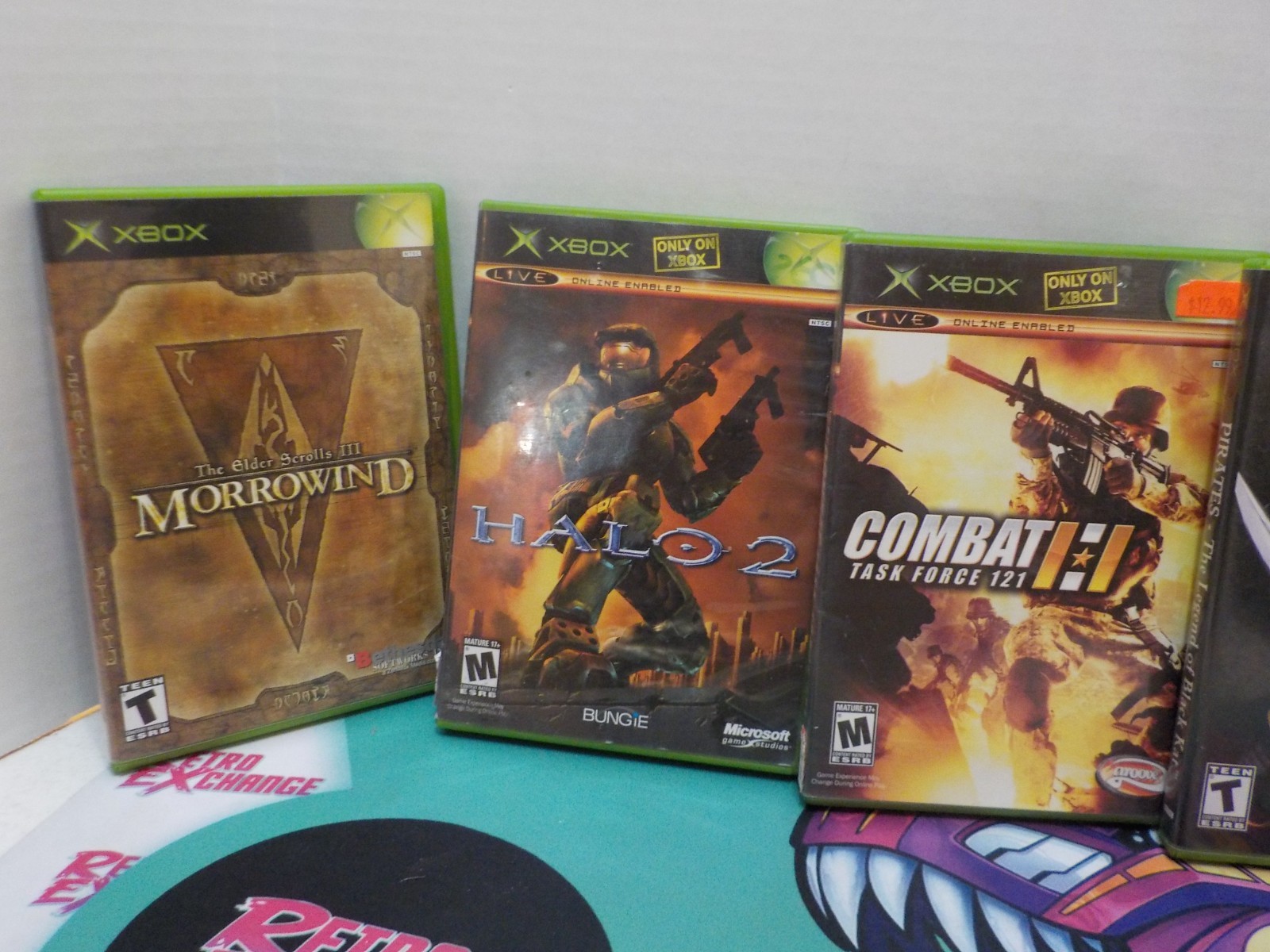 N A1001 Only Xbox Game Cases Lot of 6 ( Halo 2 GTA COD Pirates)