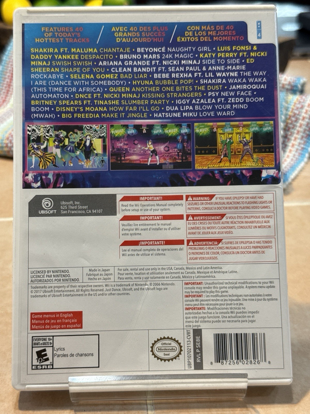 Just Dance 2018 – Nintendo Wii, 2017 – No Manual