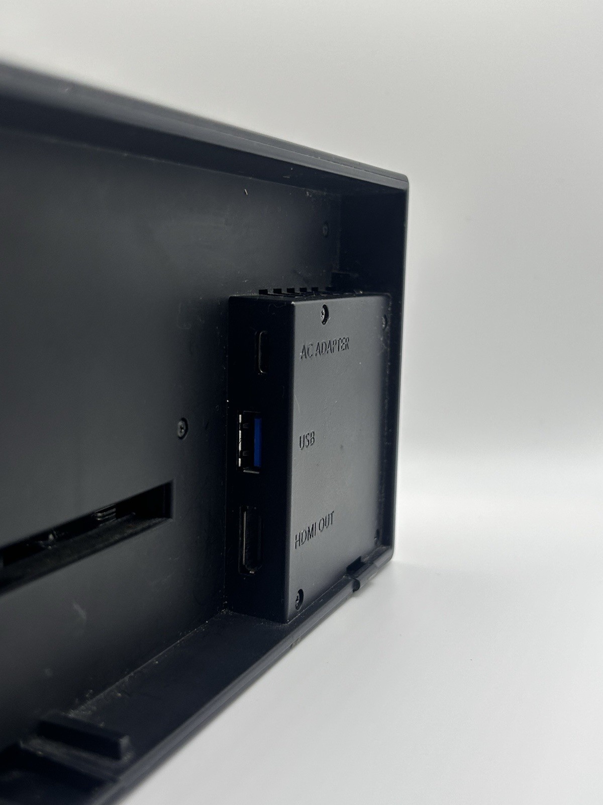 official Nintendo Switch Charging Dock (Model HAC-007) With Back Cover Missing