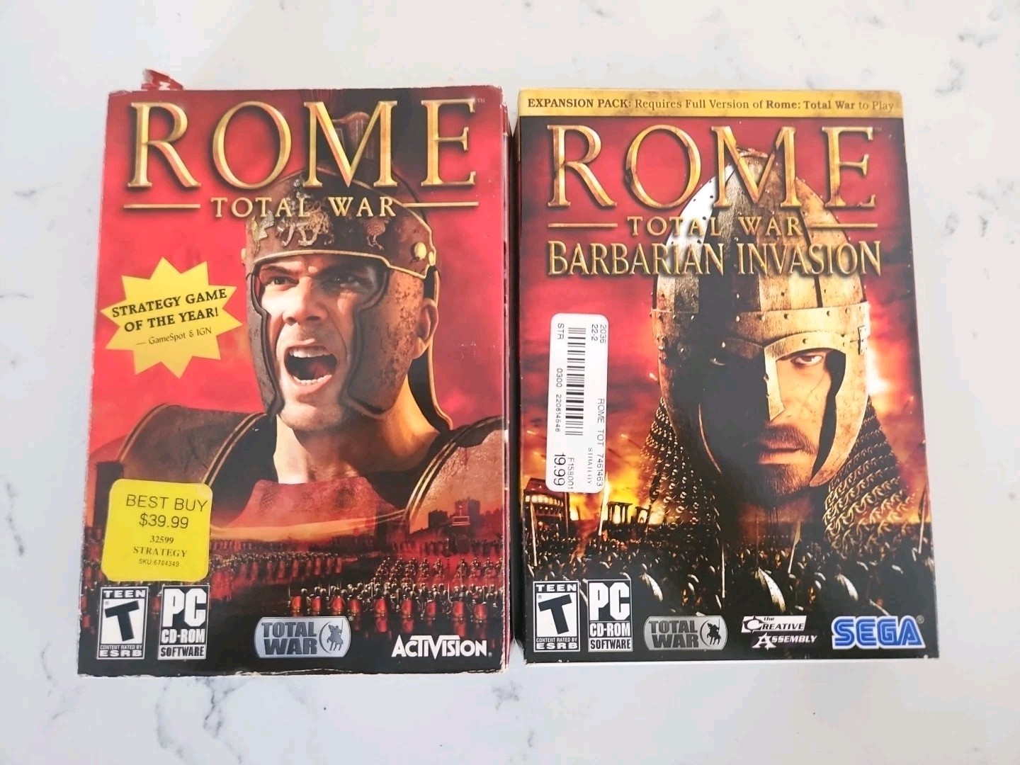 Rome: Total War & Barbarian Invasion Manual And Map included.