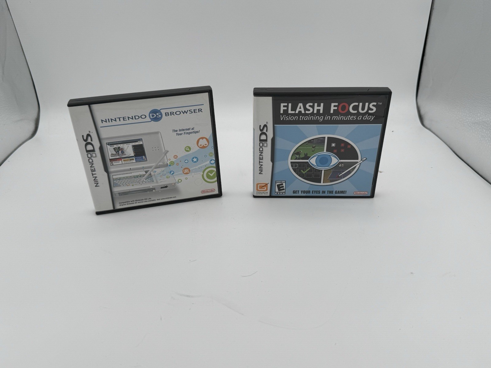 Nintendo DS Browser & Flash Focus Vision Training Lot Complete w/ Manuals Tested