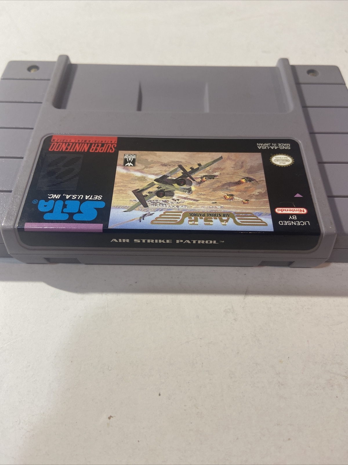 Air Strike Patrol SNES Cleaned Authentic Game Cartridge Only/ Tested