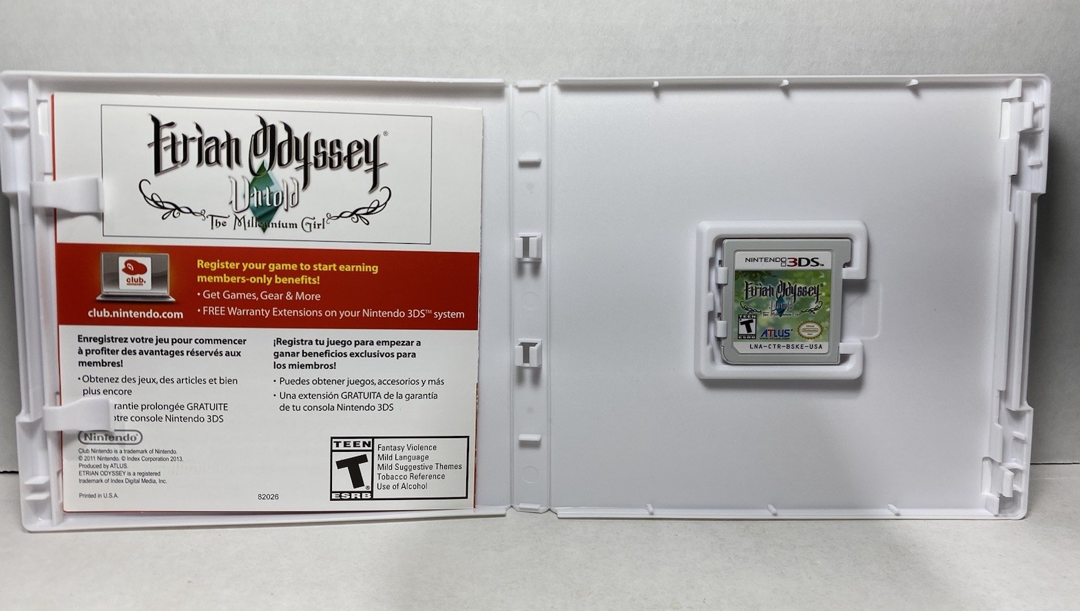 Etrian Odyssey Untold: The Millennium Girl (Nintendo 3DS, 2013) COMPLETE CIB