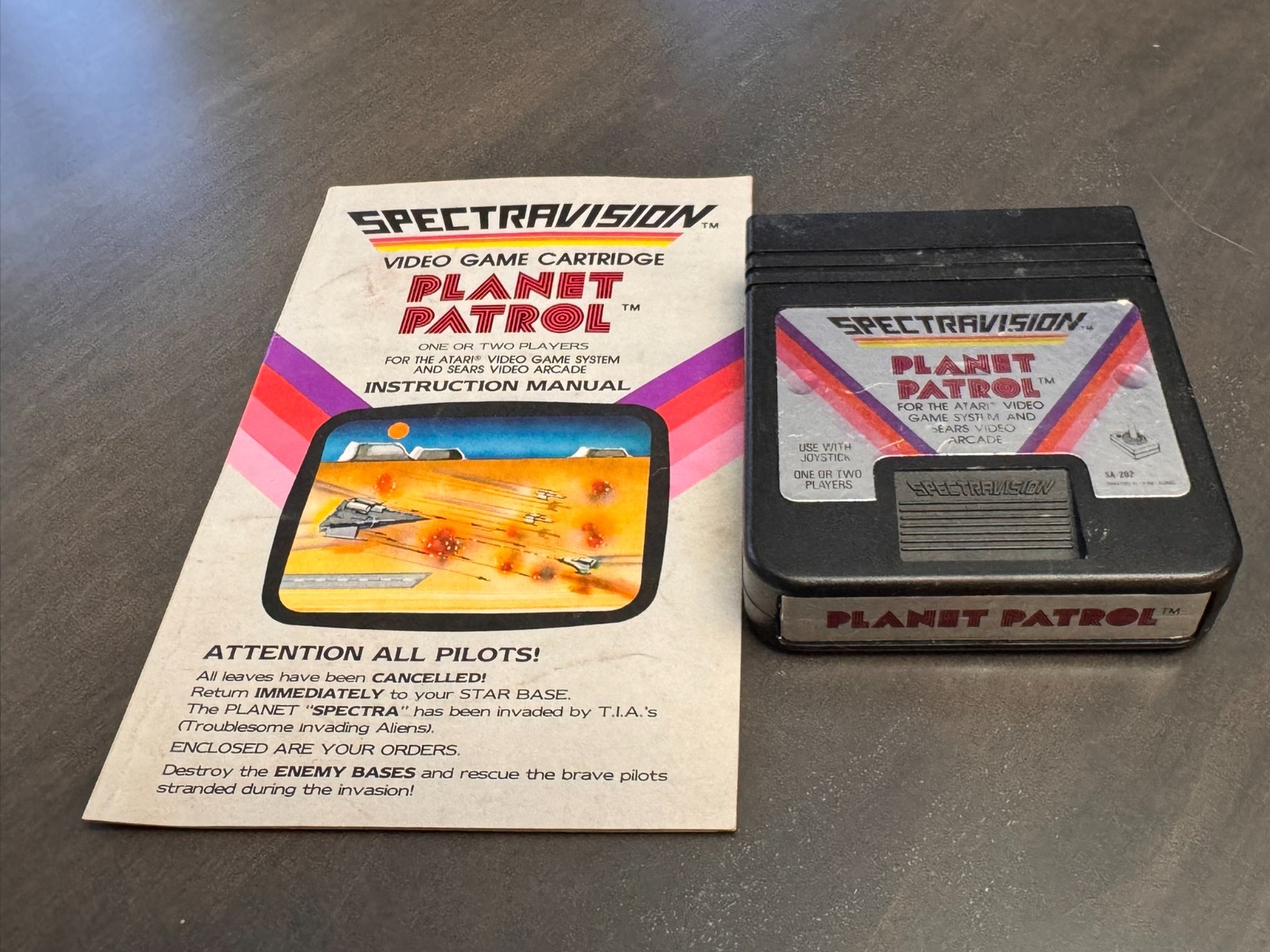 Atari 2600 Spectravision Planet Patrol Game and Manual G2U