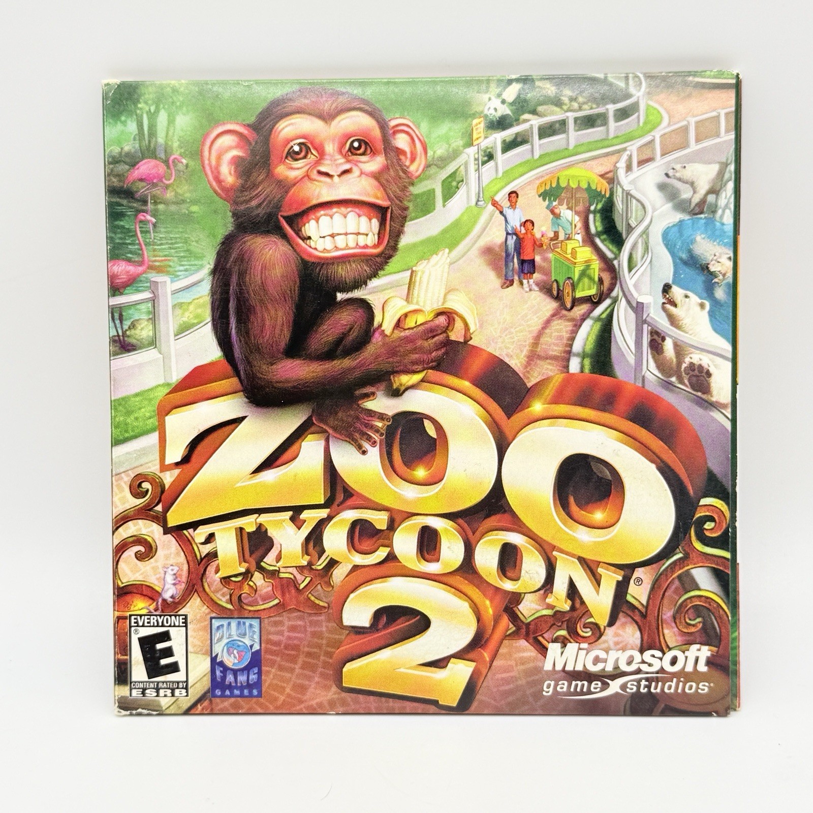 Zoo Tycoon 2 PC CD-Rom 2004 Windows W/National Geographic Wild Cardboard Sleeve