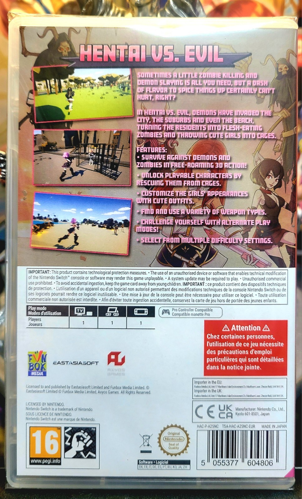 Hentai vs Evil – Nintendo Switch, Brand New & Factory Sealed PEGI 16