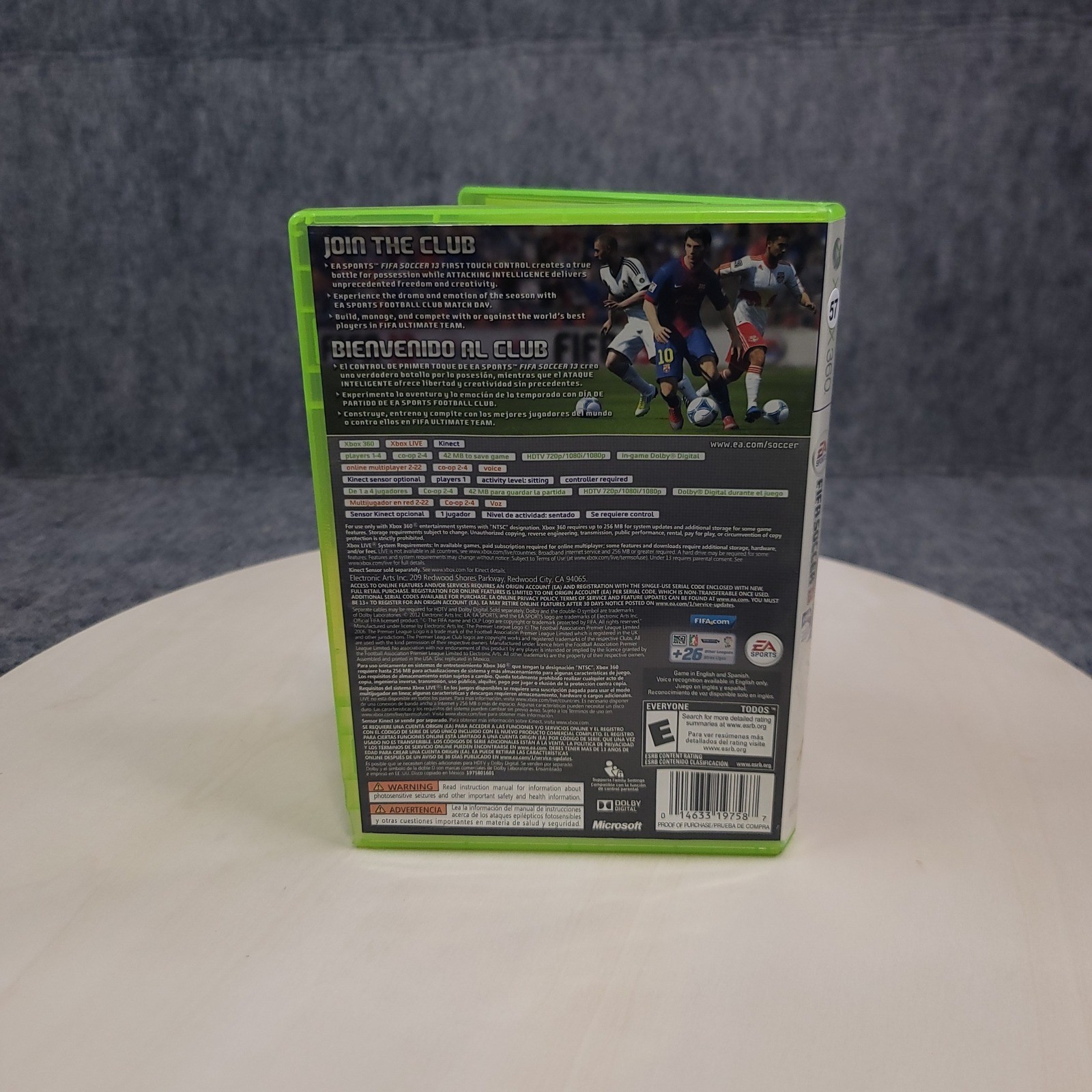 Xbox 360 FIFA Soccer 13 Standard Edition NTSC Kinect Better With Sensor