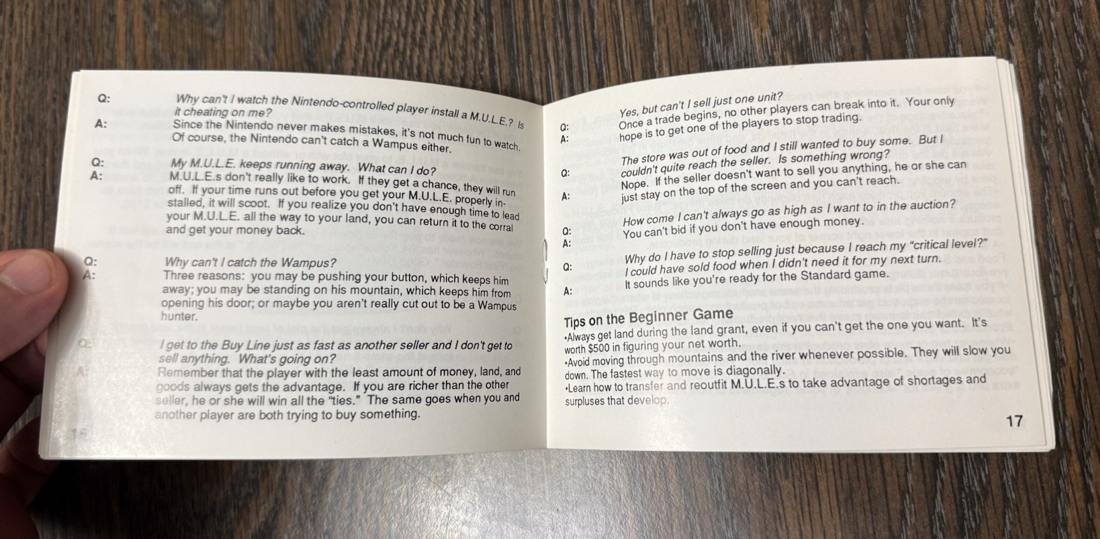 MULE M.U.L.E. MANUAL ONLY (Nintendo, NES 1990) Combine Shipping on Multiple
