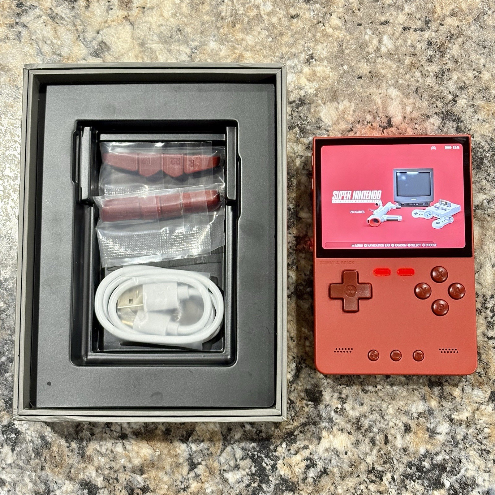 New Trimui Brick Gaming Handheld, New 64GB Card, Custom Loaded Ready To Play