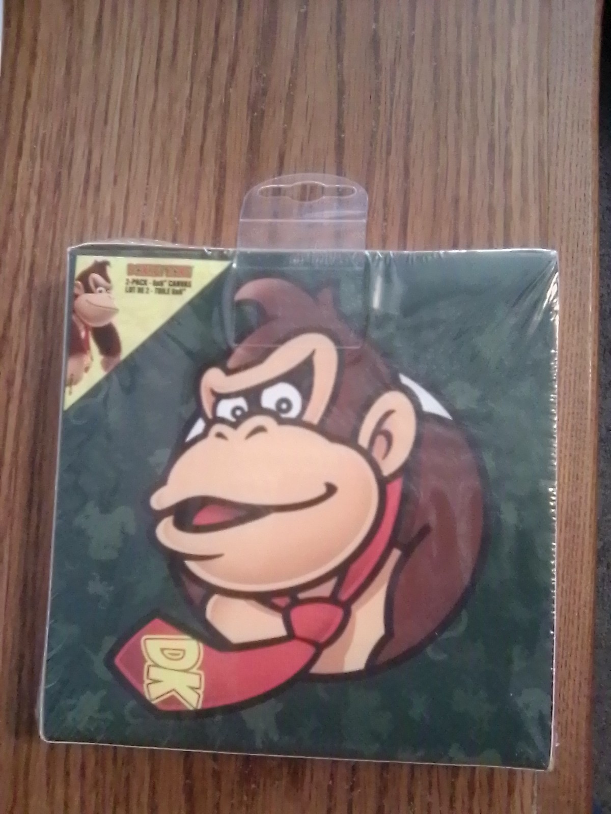 Donkey Kong & Diddy Kong 2-Piece 6″ x 6″ Canvas Brand New