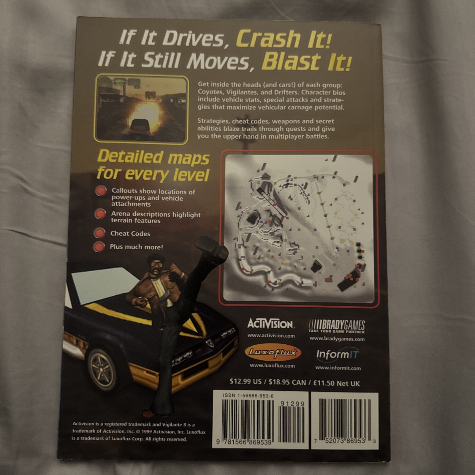 Vigilante 8 2nd Offense – BradyGames strategy guide – N64/PS1/DC – 1999 Rare
