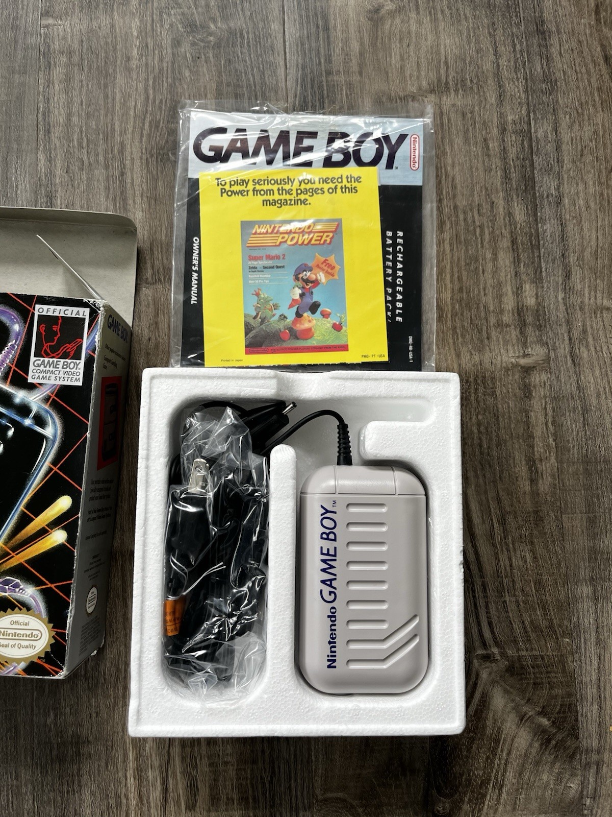 Nintendo Original Game Boy Rechargeable Battery Pack AC Adapter CIB Tested
