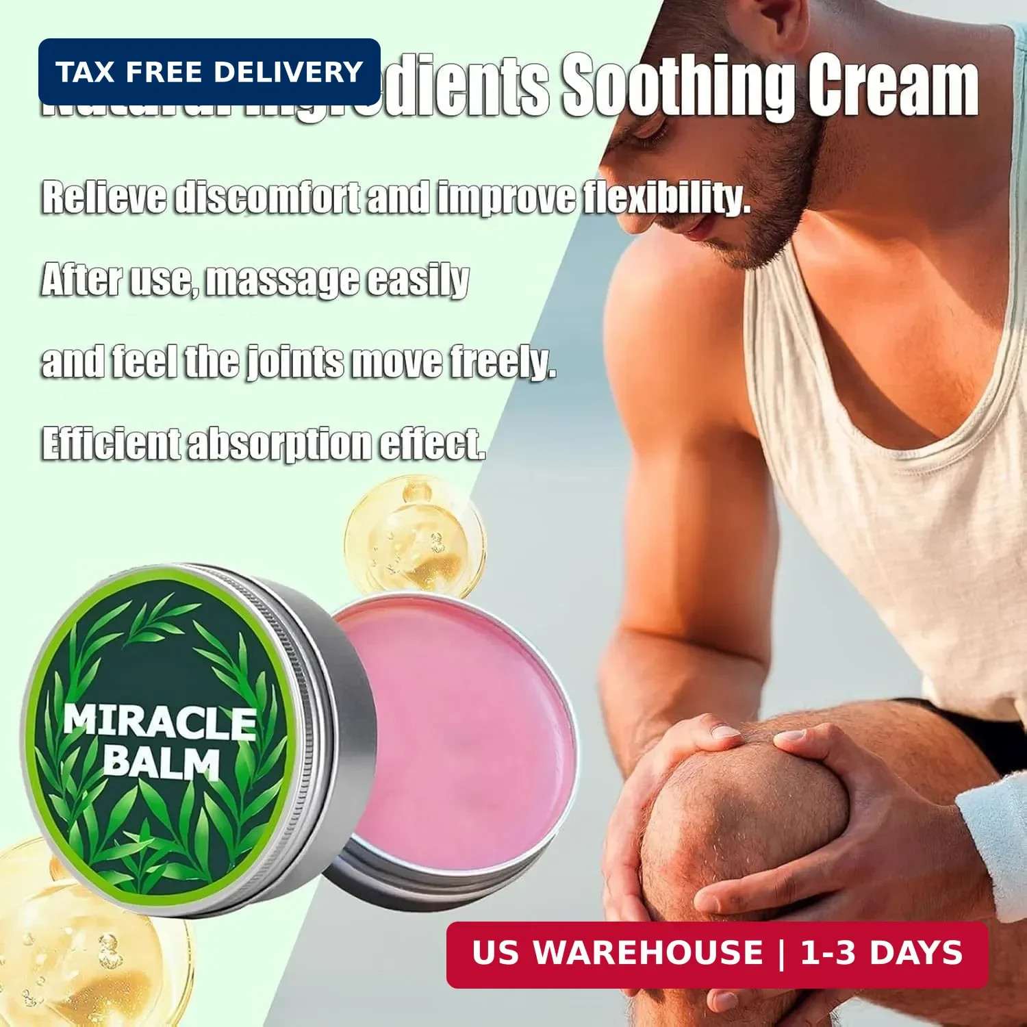 Miracle Balm for Swollen Legs, Veins Soothing, Relaxing & Comfortable, Botanical