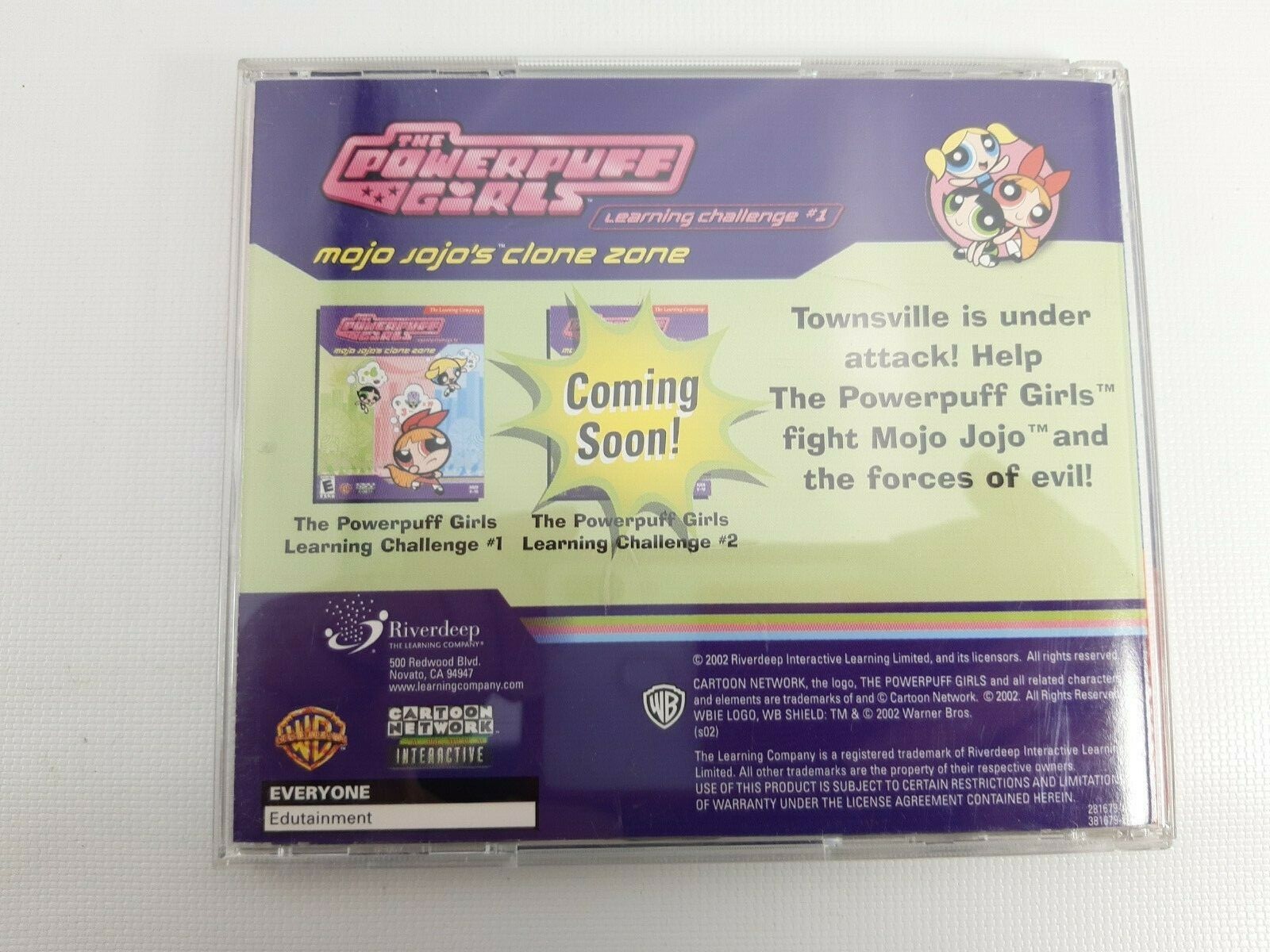 PC MAC CD Video Game 2002 The Powerpuff Girls Mojo Jojo’s Clone Zone Learn