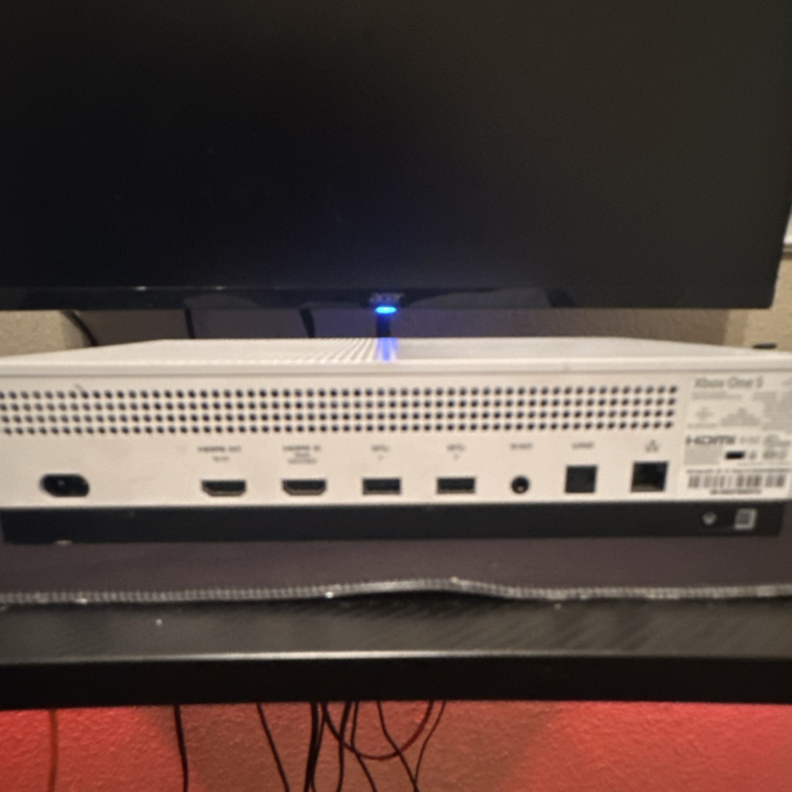 Microsoft Xbox One S White Console Wi-Fi Capability with Controller. cash only