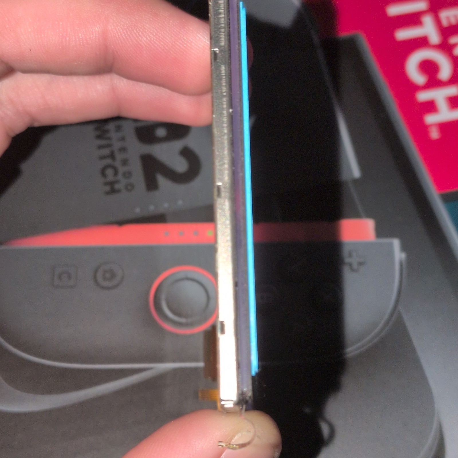 Nintendo Switch Replacement LCD Screen Display Module w/ Ribbon Cable Blue Frame