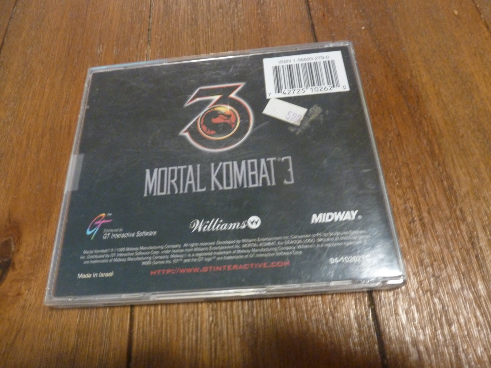 Mortal Kombat 3 (PC CD-ROM, 1995, Midway/GT Interactive) IMPORT MADE IN ISRAEL