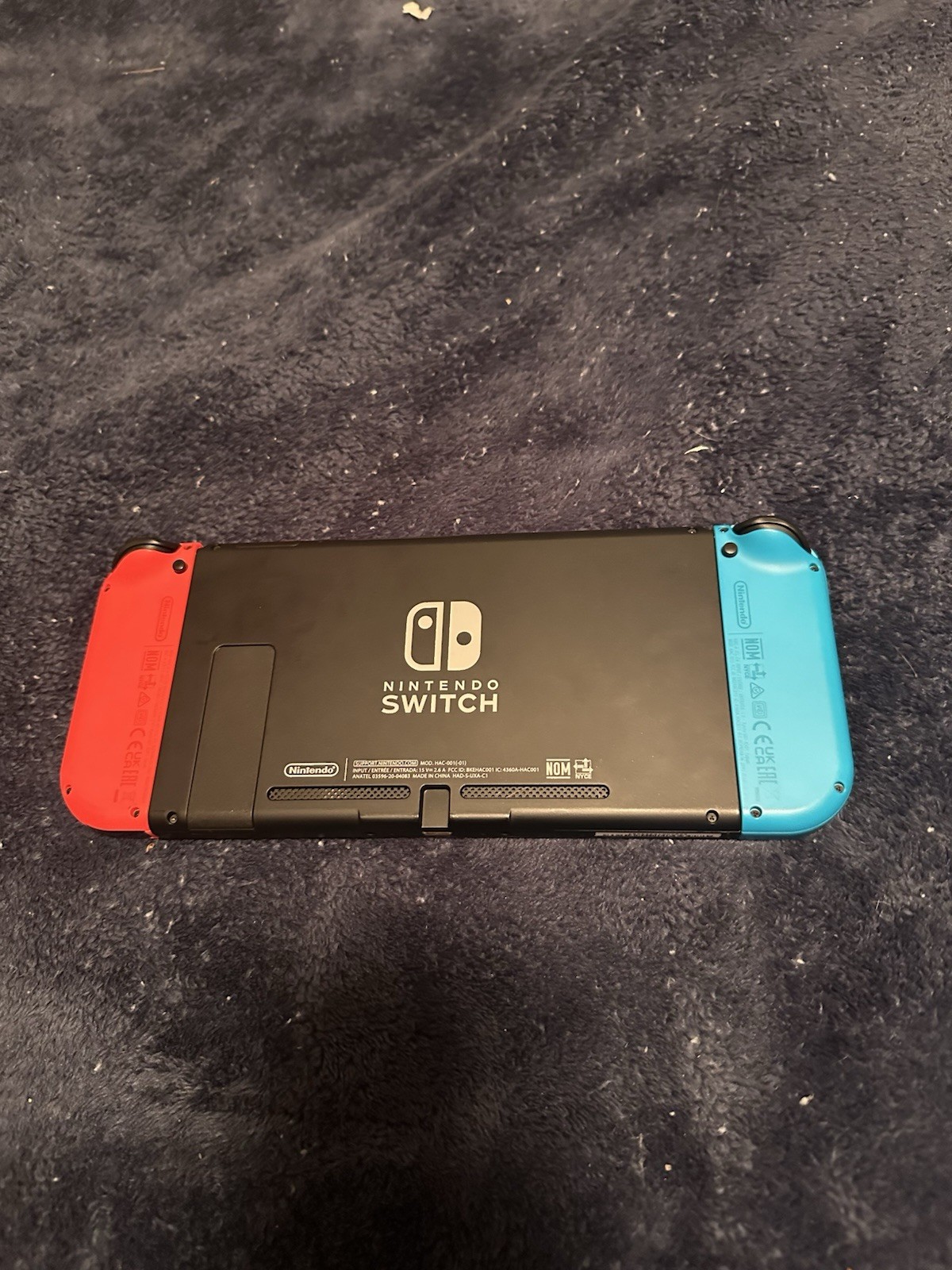 Nintendo Switch HAC-001 32GB Neon Red/Blue Joy-Con Dock Charger HDMI Carry Case