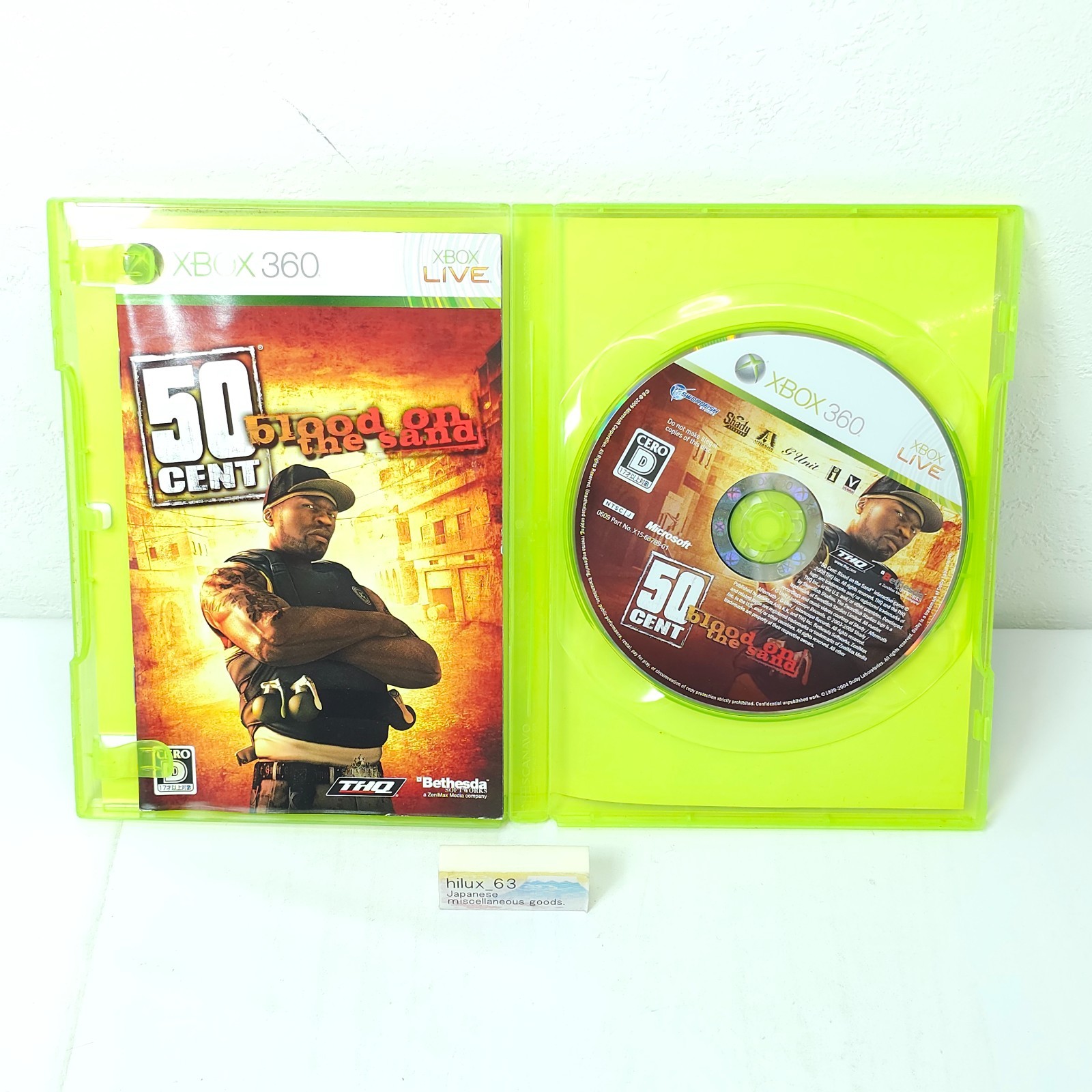xbox 360 50 cents: Blood on the Sand JAPAN IMPORT Bethesda Softworks THQ Cero D