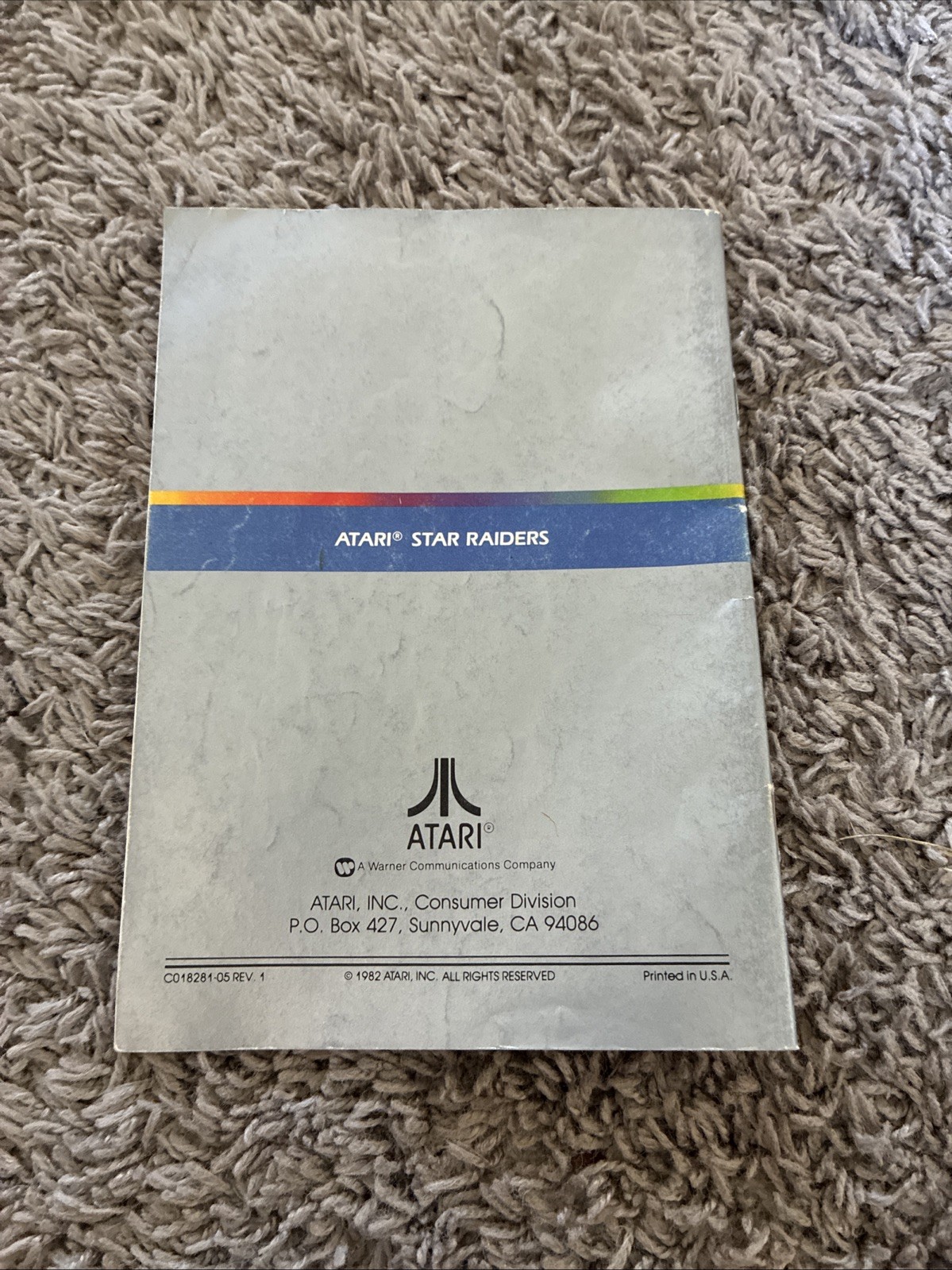 Vintage Atari 5200 1982 Star Riders Video Game Manual (manual only)