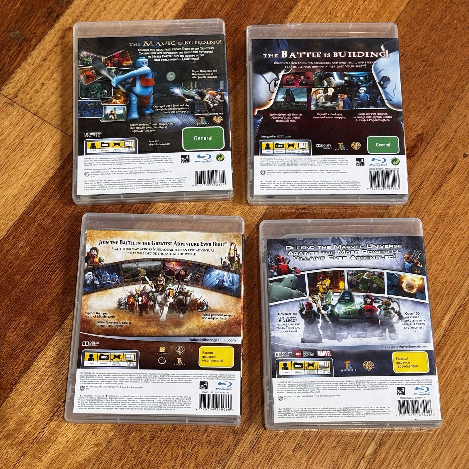 LEGO PlayStation 3 Bundle Harry Potter Years 1-4 & 5-7 Lord Of The Rings Marvel