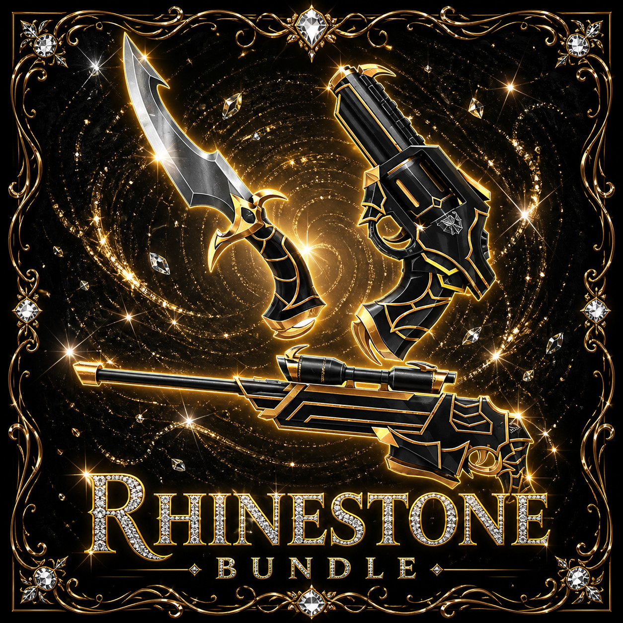 Rhinestone bundle MVSD Murderers VS Sheriff Duels | gun + knife + sniper