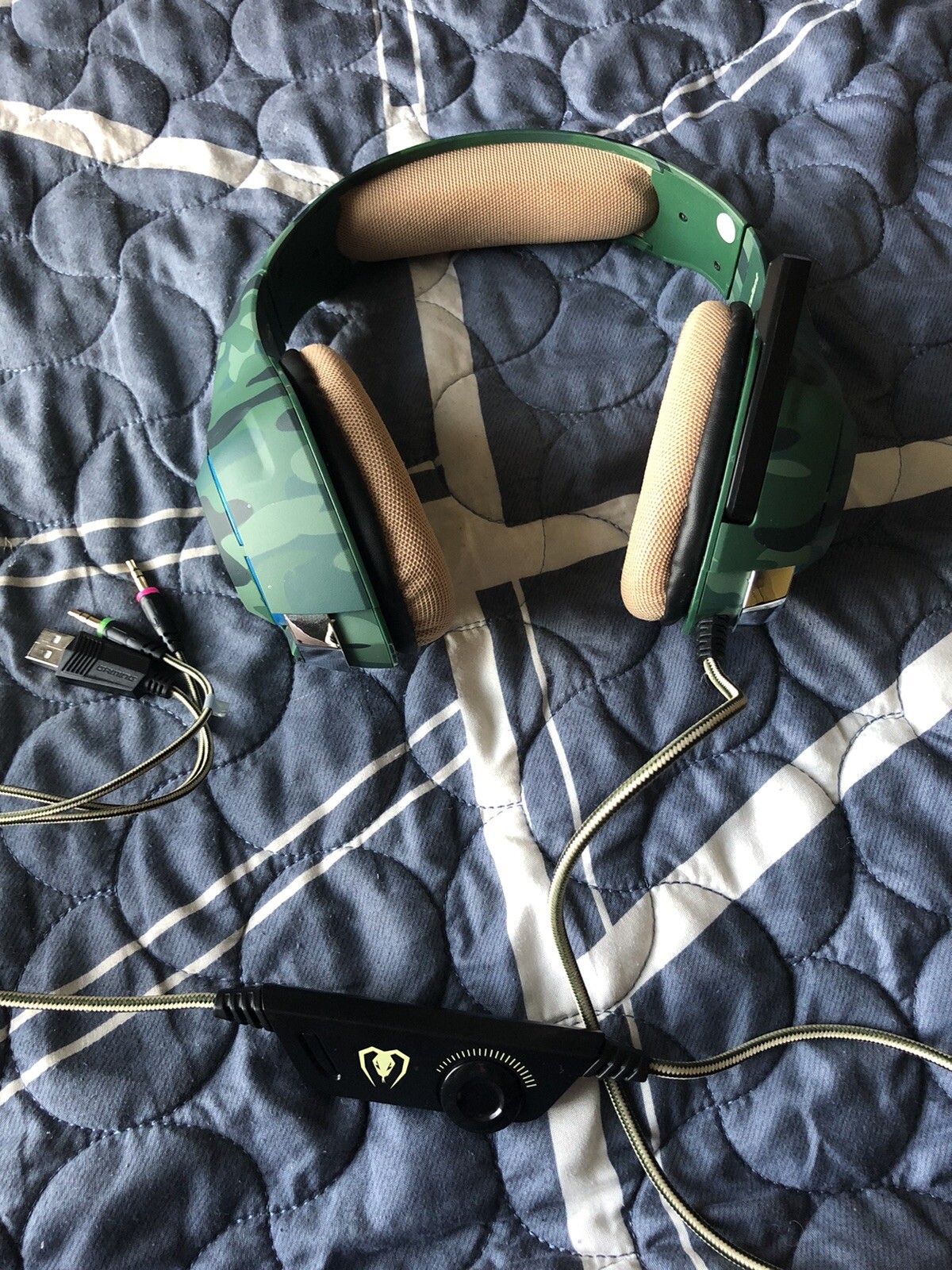 Beexcellent Gaming Headset with Surround Sound & Noise-Isolation Microphone LED